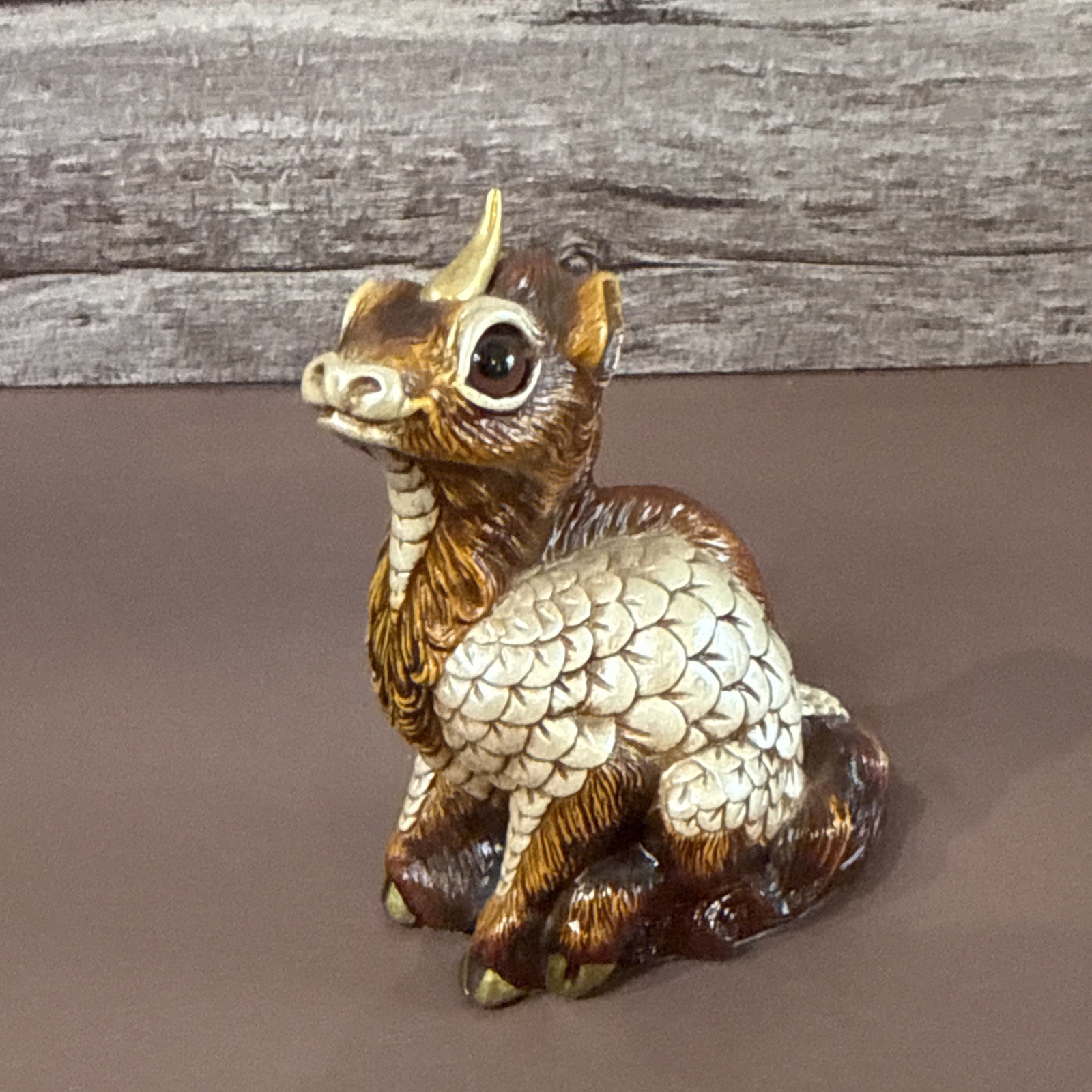 Vtg Windstone Editions - Baby Dragon Unicorn KI-RIN fantasy Figurine - by Pena