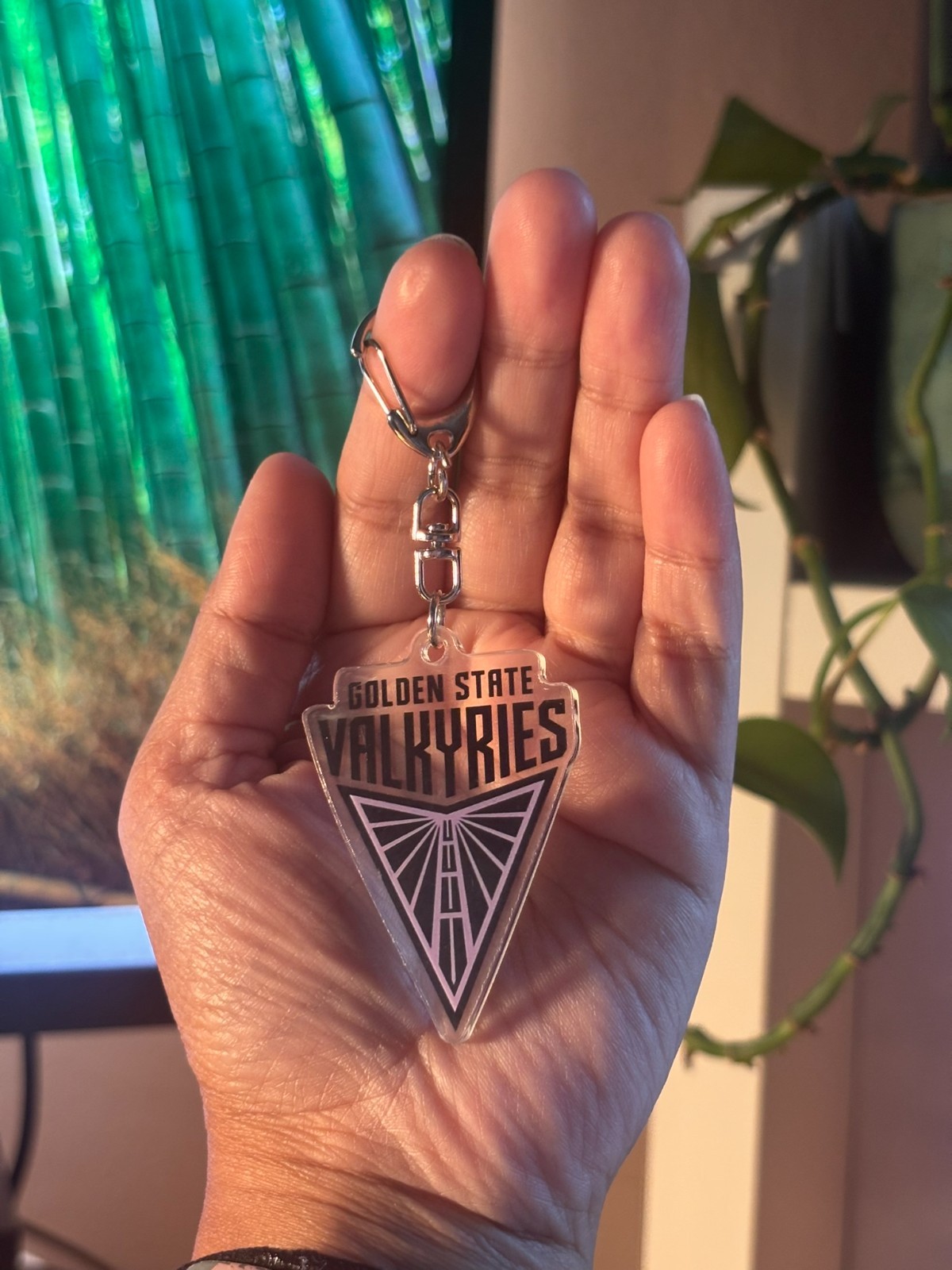 WNBA Golden State Valkyries Logo Acrylic Keychain Basketball
