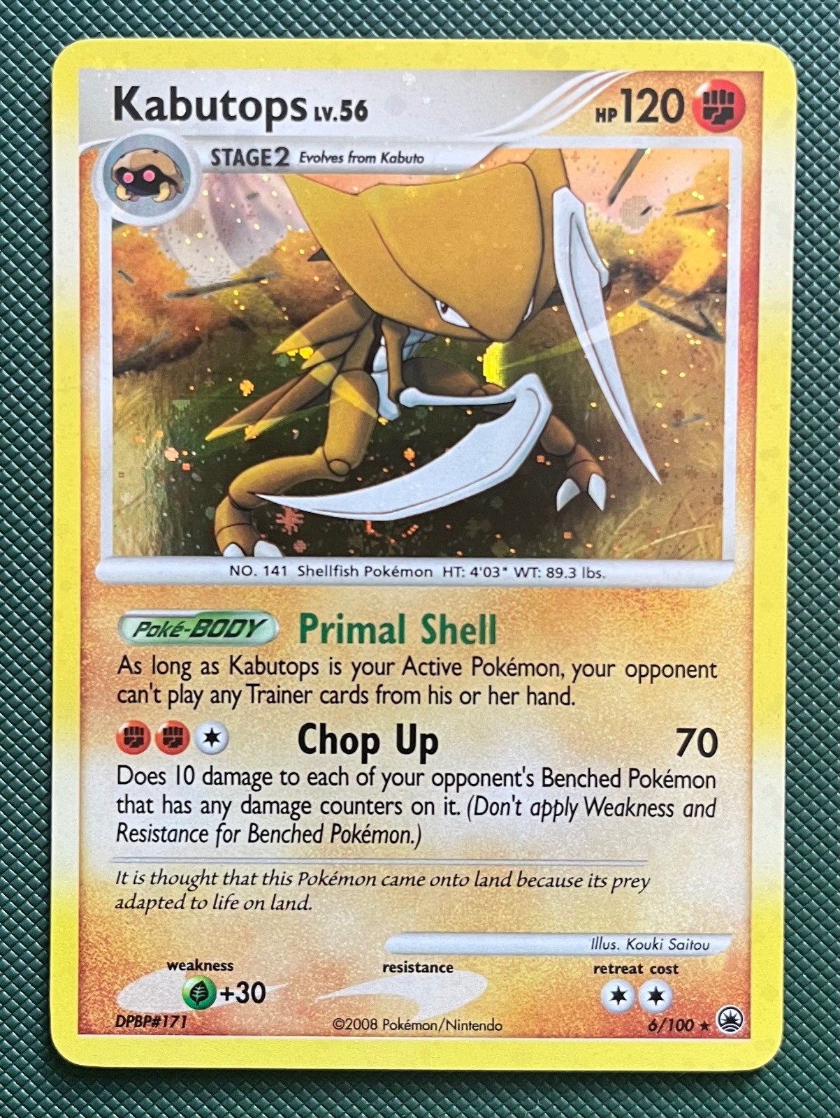 Kabutops 6/100 Holo Pokemon Majestic Dawn Near Mint