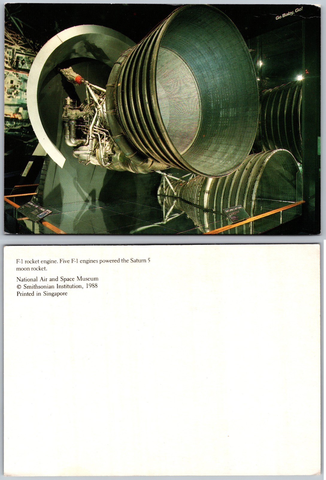 Continental F1 Rocket Engine National Air Space Museum Postcard