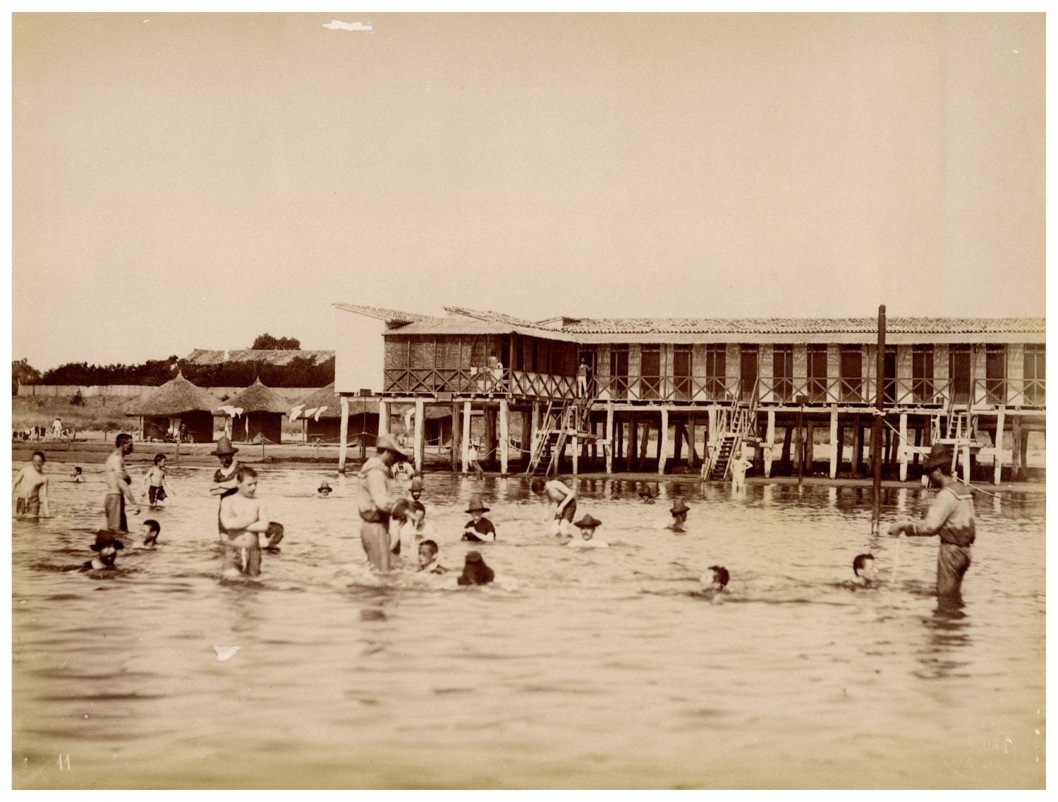 Italy, Venice, Lido di Venezia, Naya Albumen Print 20x26.5 1880  