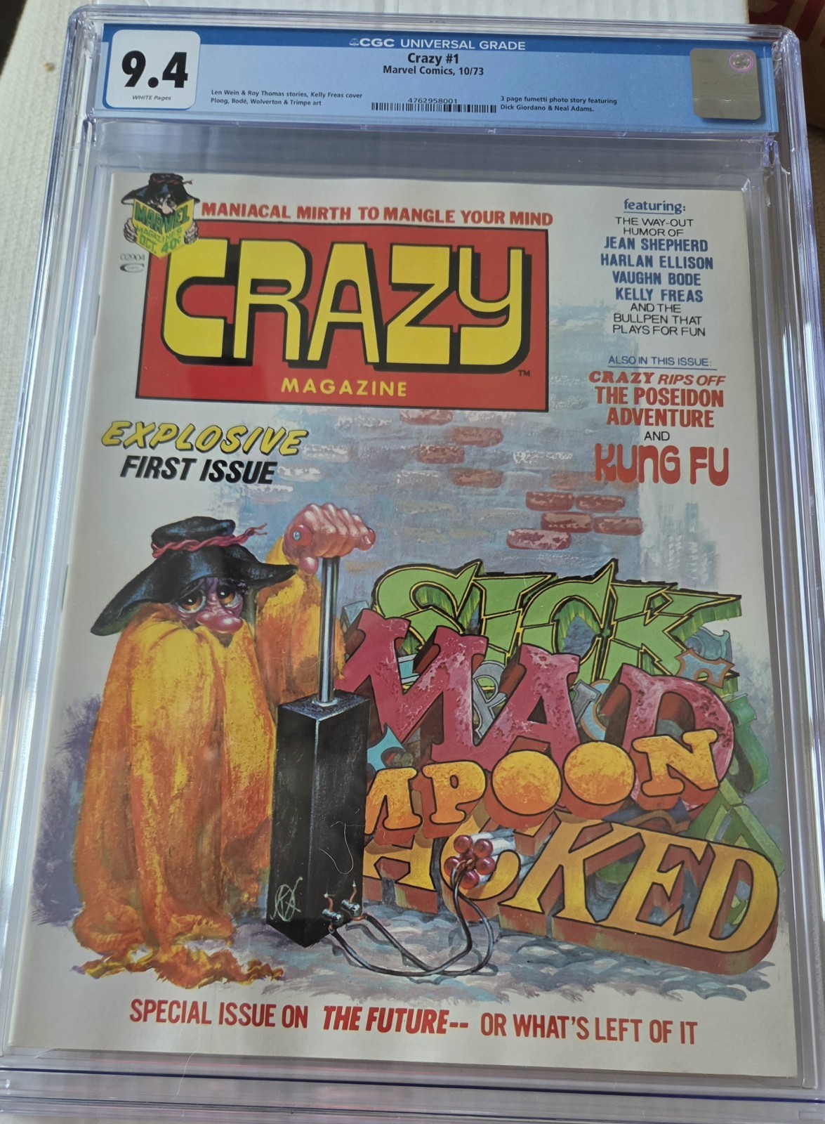 CRAZY #1 NM CGC 9.4 Magazine 1973