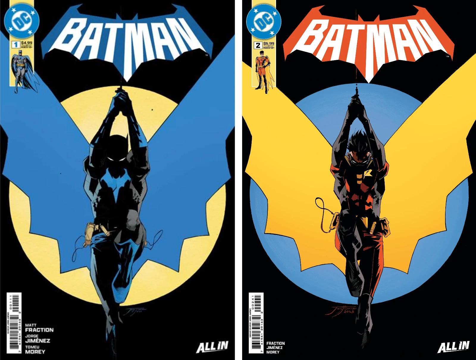 BATMAN #1 & #2 (JORGE JIMENEZ SET)(2025) COMIC BOOKS ~ DC COMICS