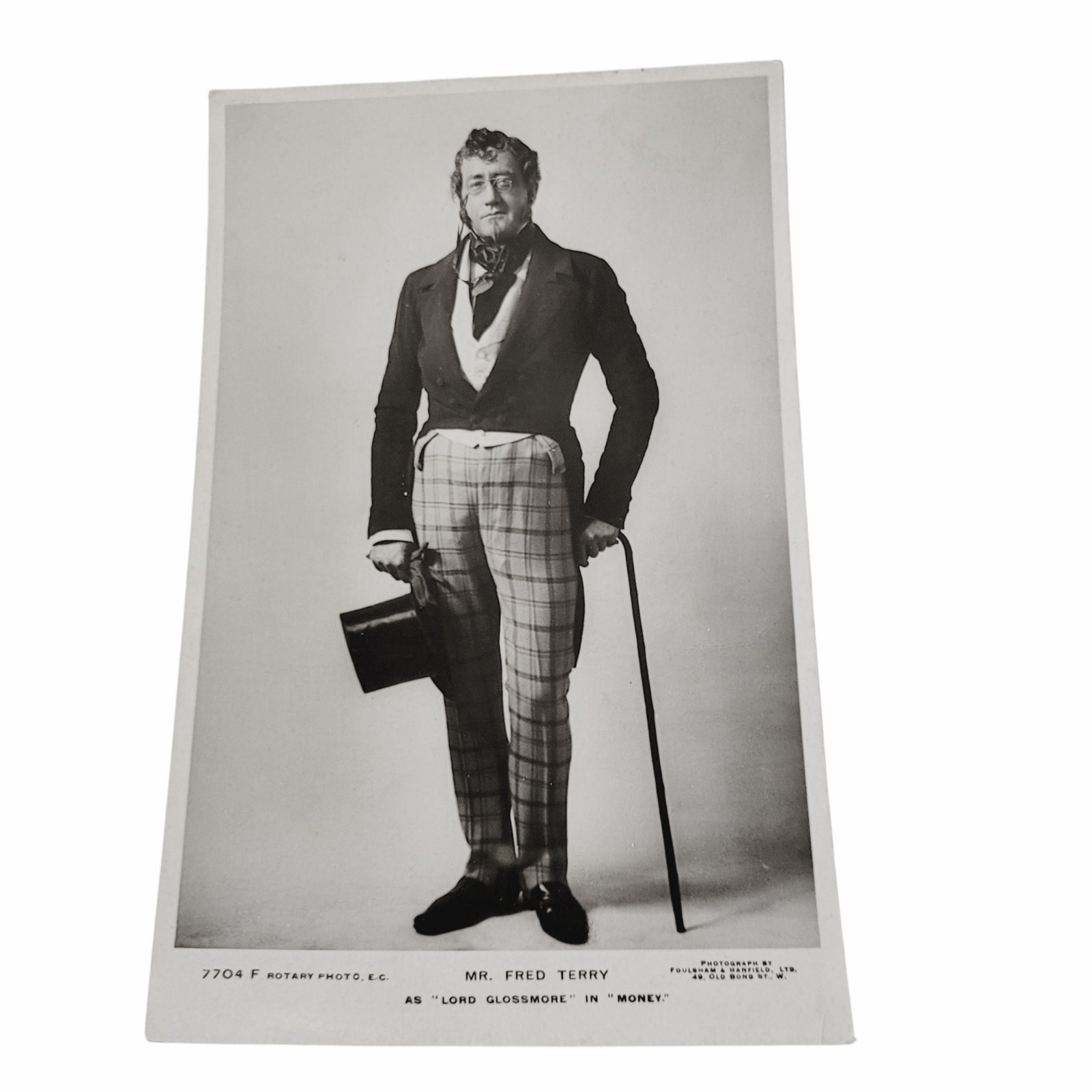 1916 RPPC Glossy Promo Postcard British Actor Fred Terry Lord Glossmore Money