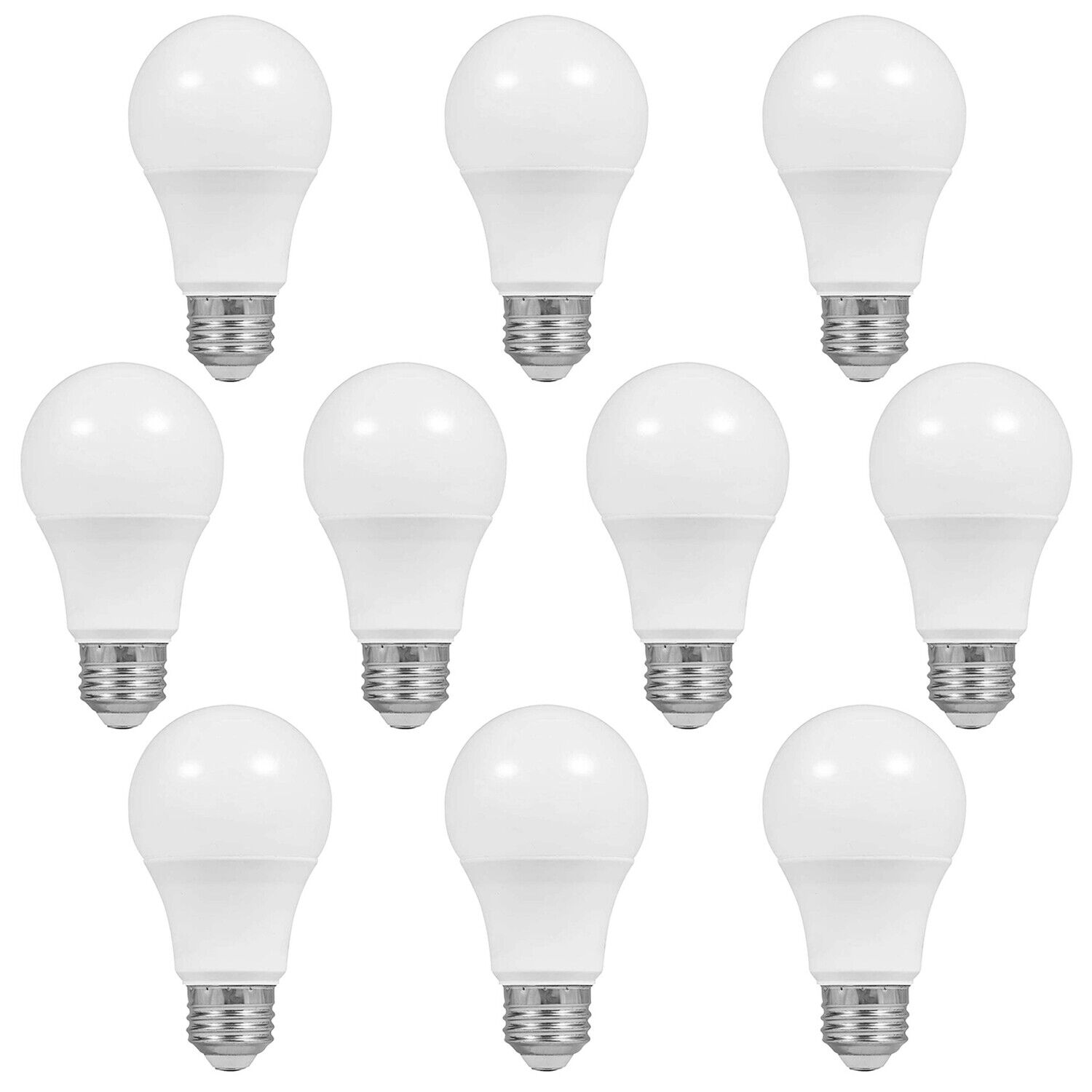LS [10-Pack] E26 Base 5000K Daylight LED Light Bulbs, 9.5W 800LM UL Listed