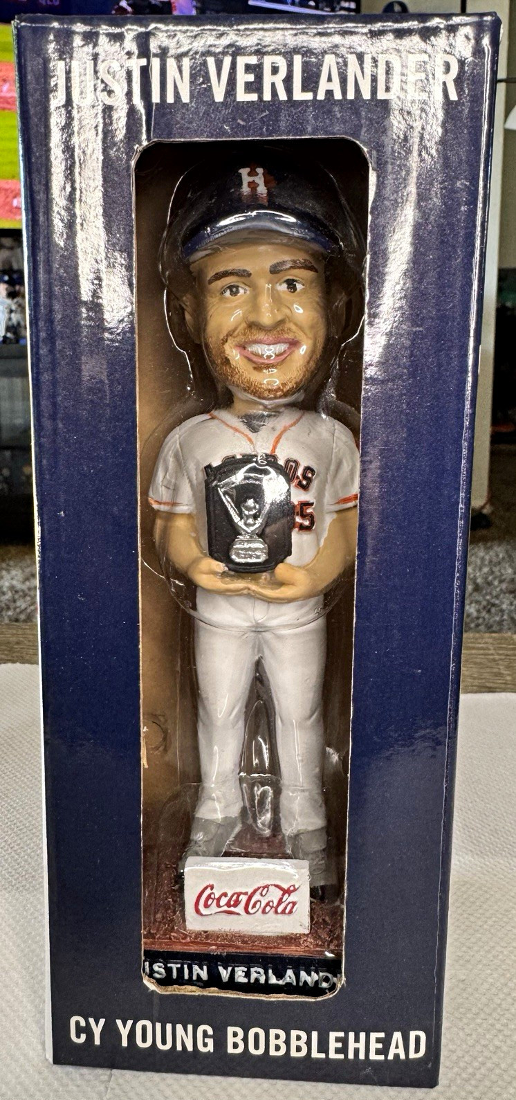 BDA Sports Justin Verlander Cy Young MLB Astros Bobblehead Coca-Cola 2020 w/ Box