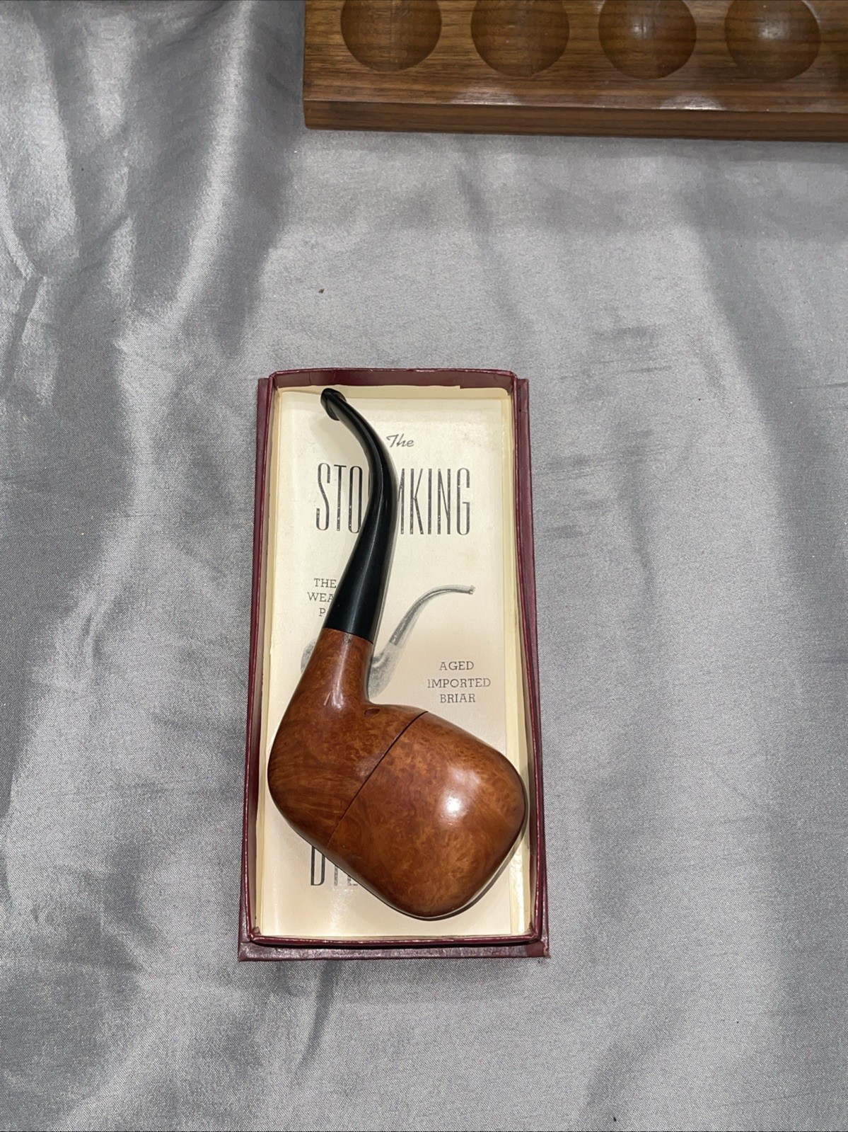 NOS Vintage Biltmore Storm King Imported Briar Wood All Weather Tobacco Pipe 40s