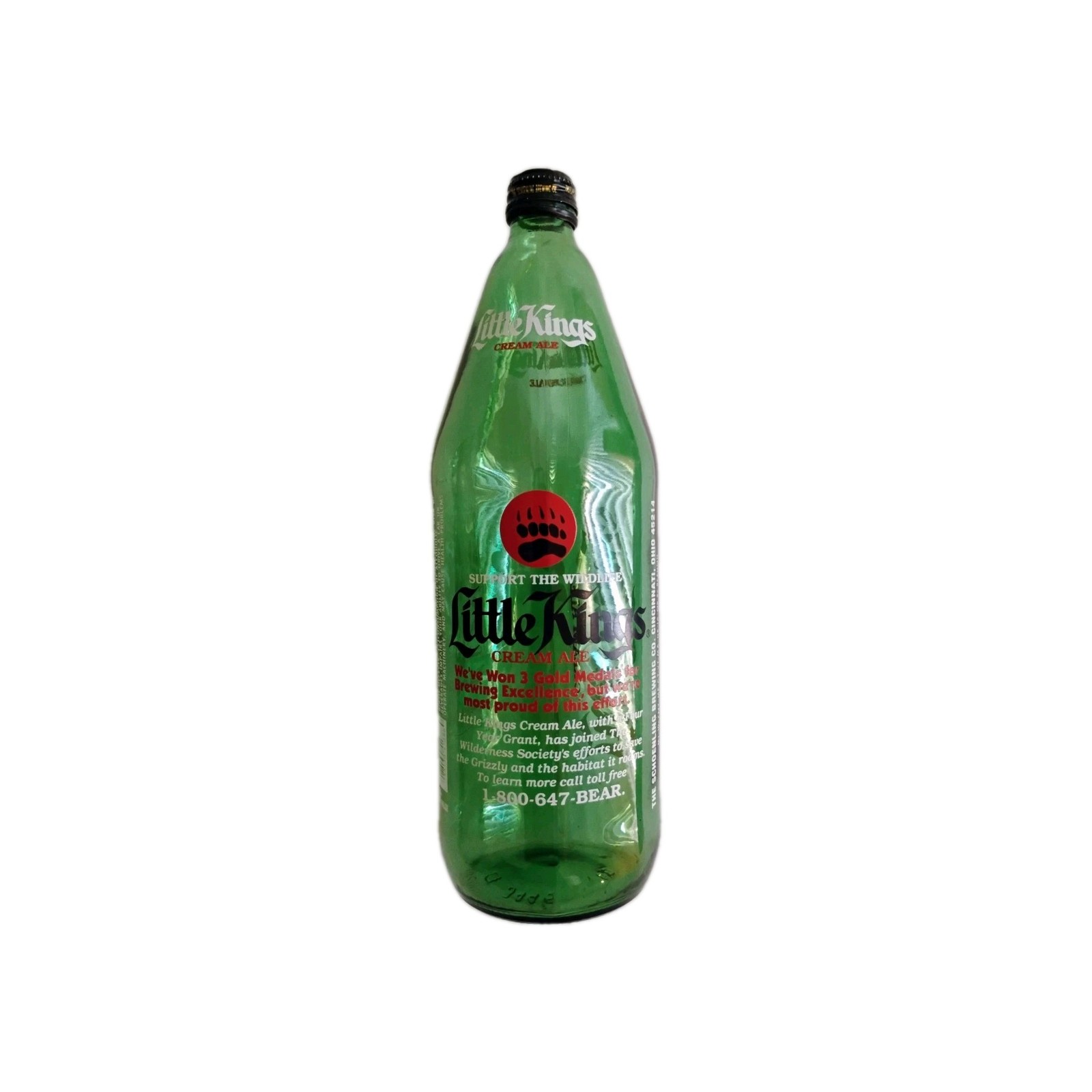 Little Kings Cream Ale Green Glass Bottle Vintage 40oz Cincinnati, OH USA - 1994
