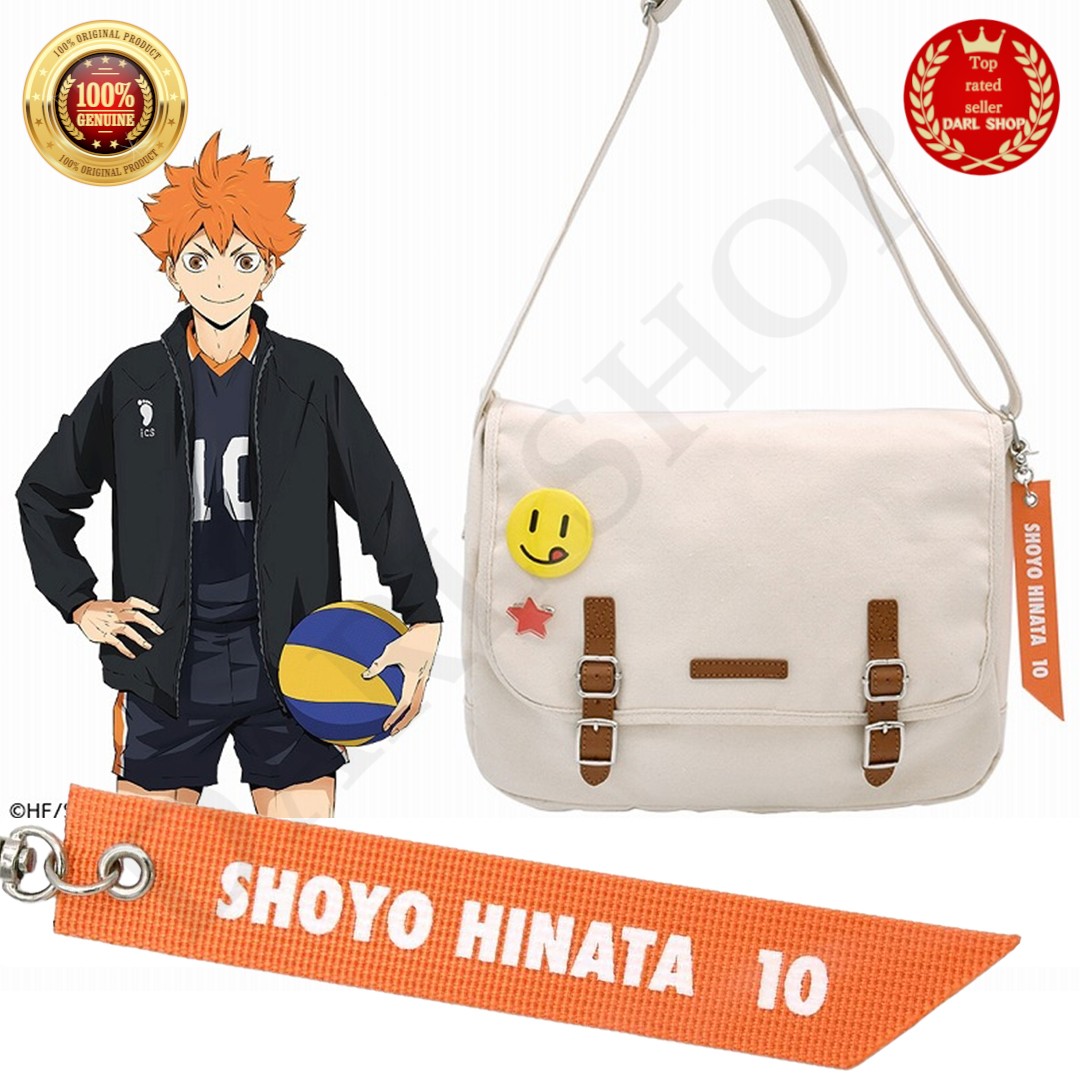 Haikyu Shoyo Hinata Shoulder Bag Crossbody Tin Badge Official Japan Cosplay