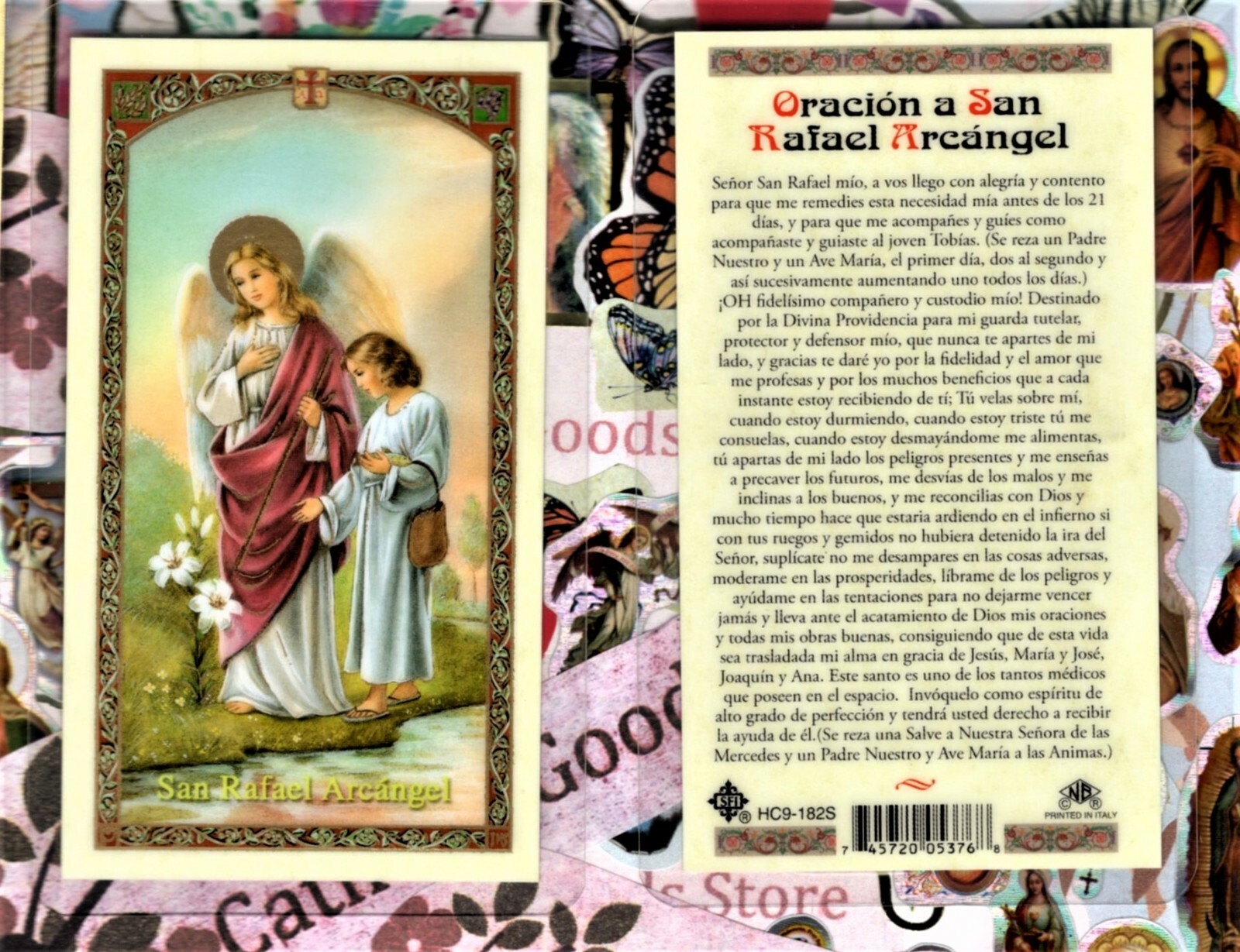 Oracion a San Rafael Arcangel - Spanish - Laminated Holy Card 182S