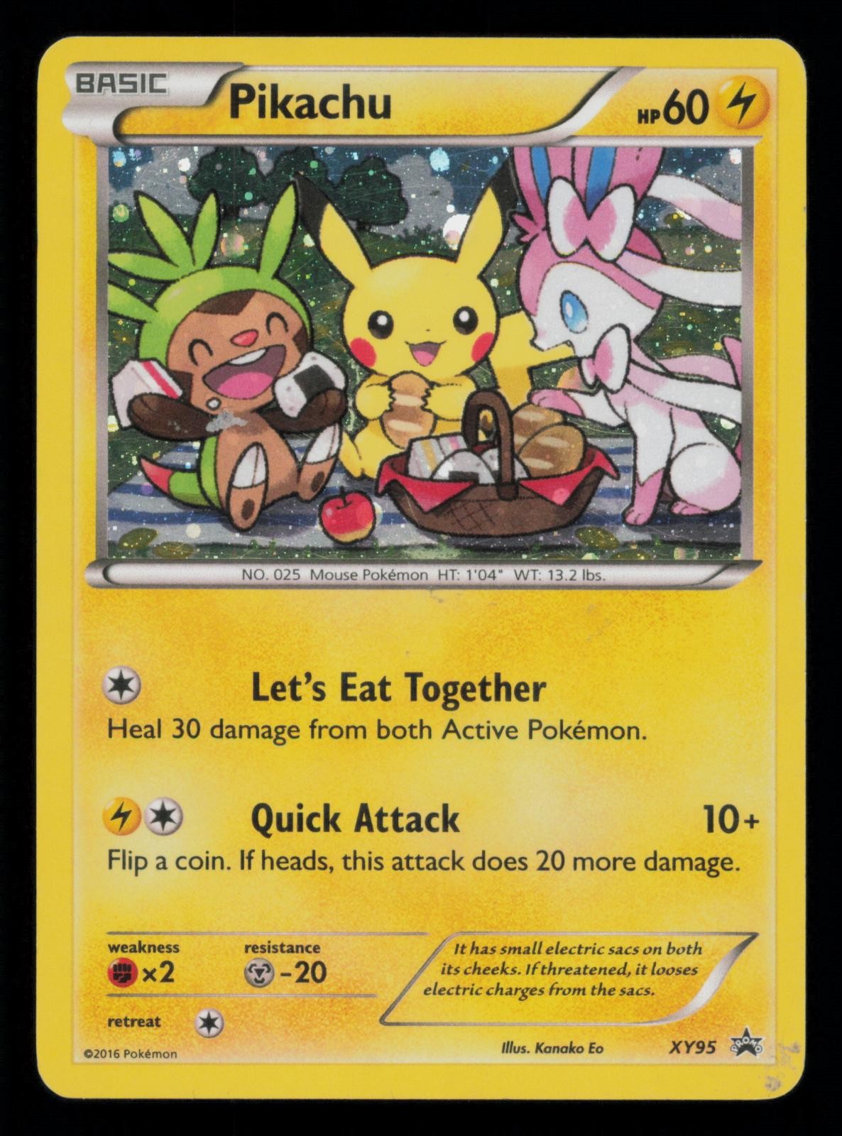 Pikachu XY95 Holo Promo XY Promo Pokemon Moderately Played
