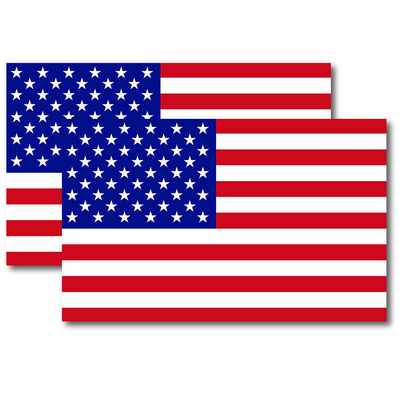 American Flag Automotive Magnet Decal, 5x8 inches, 2 Pack, Red White, and Blue
