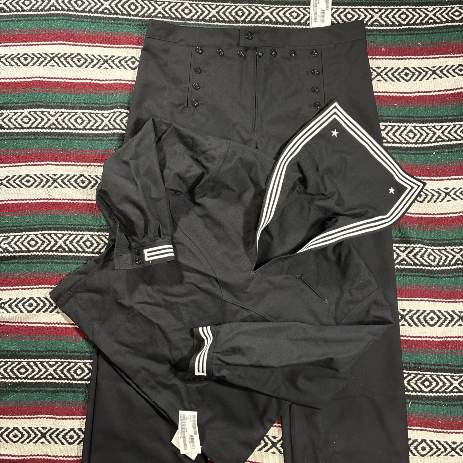US Navy Blue Jumper And Trousers Service Uniform Enlisted Military NWT