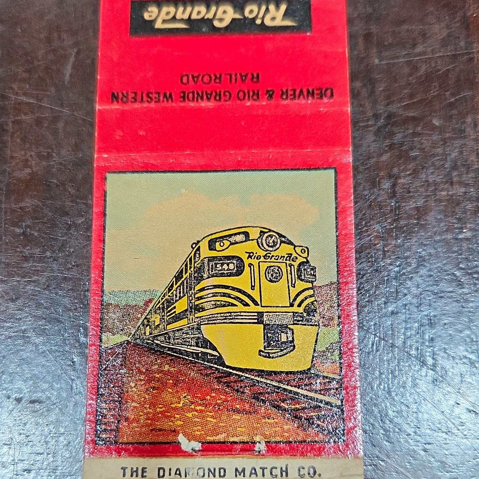 Rio Grande RR Denver & Rio Grande Western Matchbook Cover Diamond Match Co.