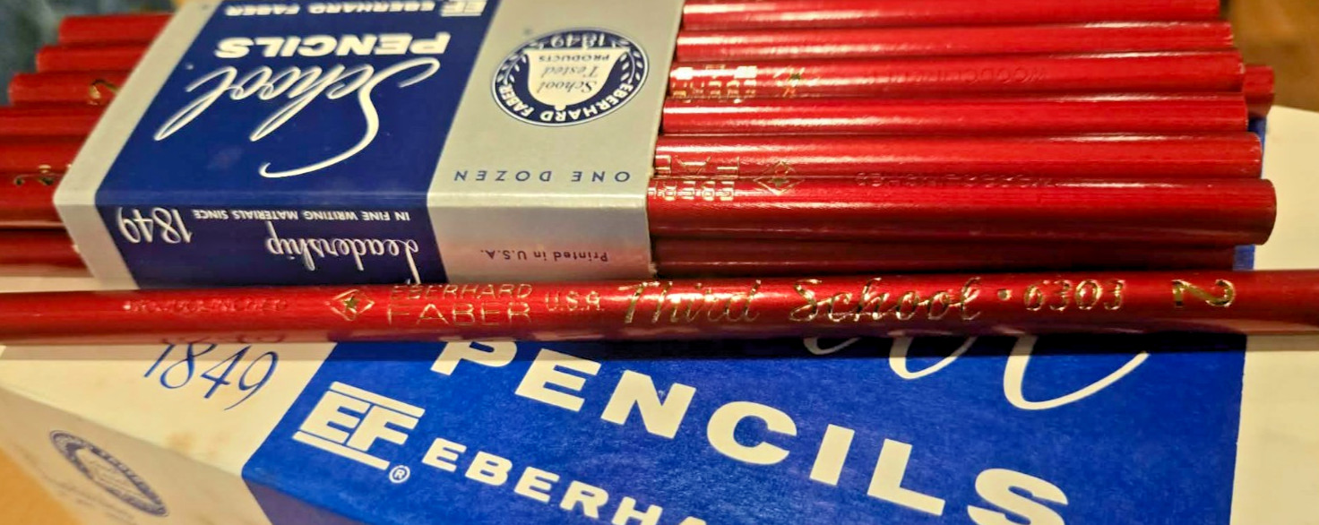 Full Box 72 Vtg Eberhard Faber Third Class No. 2 School Pencils Brand New NOS