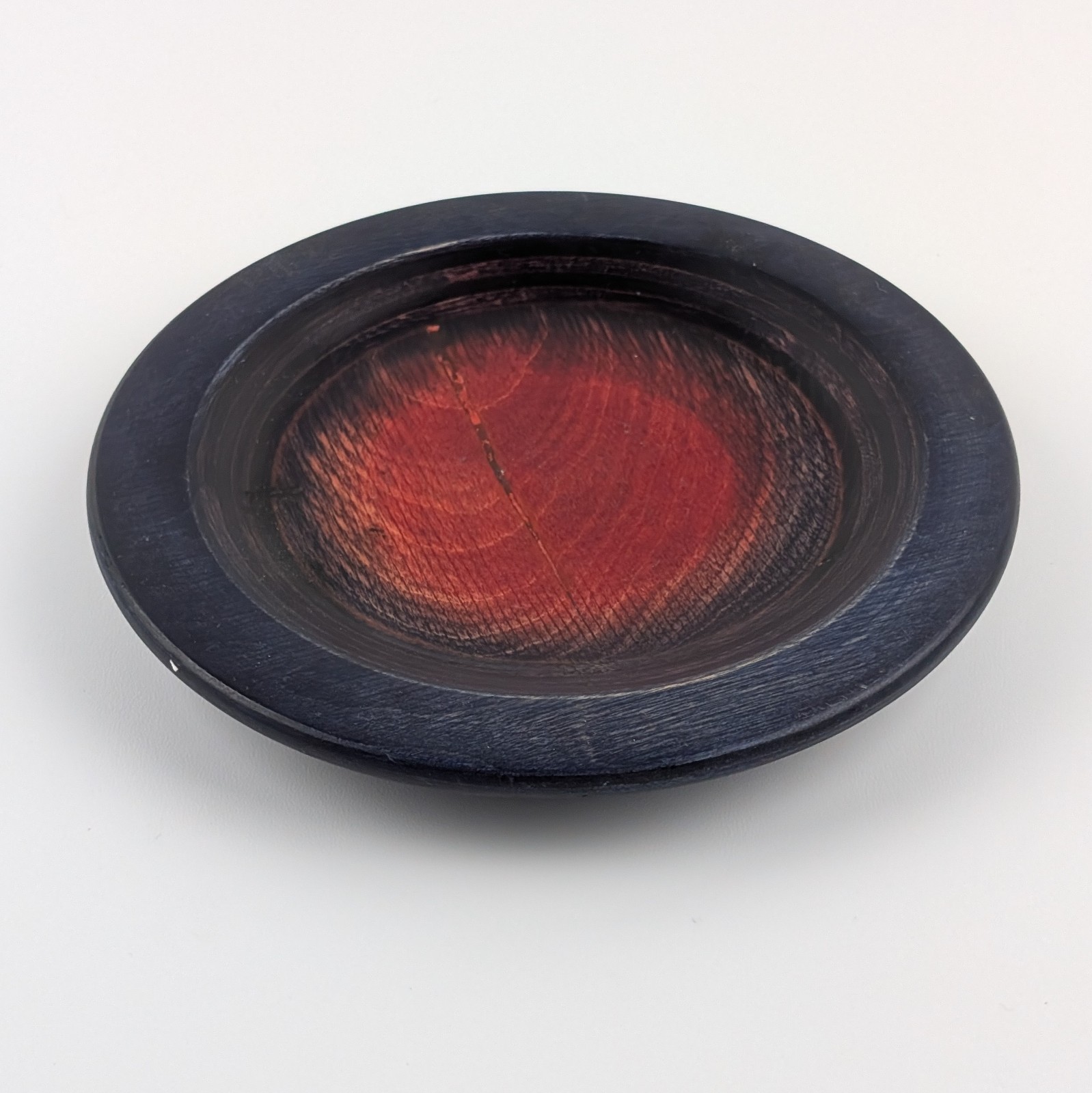 Vintage Tailio Design Finland MCM Wooden Plate Red Black Birch Scandinavian 