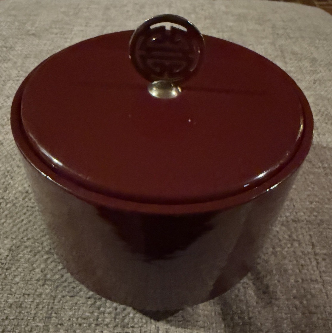 vintage ice bucket with lid