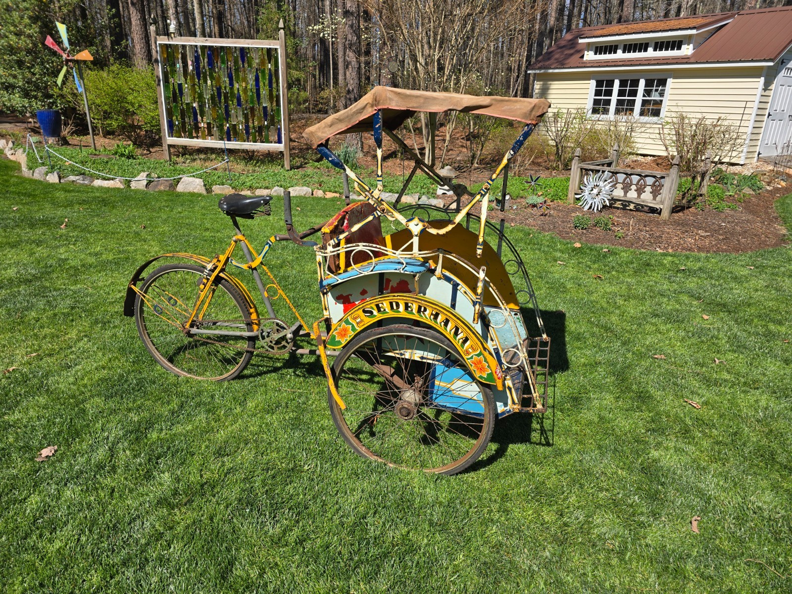 Indonesian becak / rickshaw bought in 1975. Have original paperwork from owner.