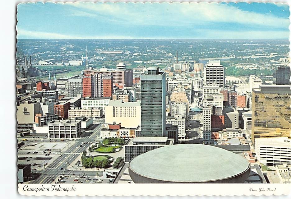 Postcard Panoramic View Cosmopolitan Indianapolis Indiana USA