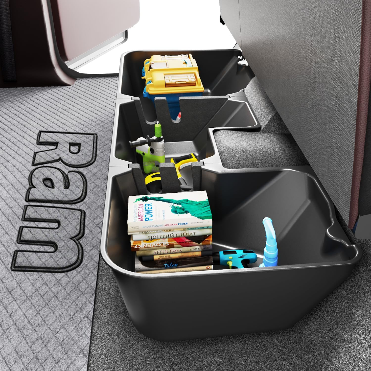 under Seat Storage Box for 2019-2026 Dodge Ram 1500 Crew Cab