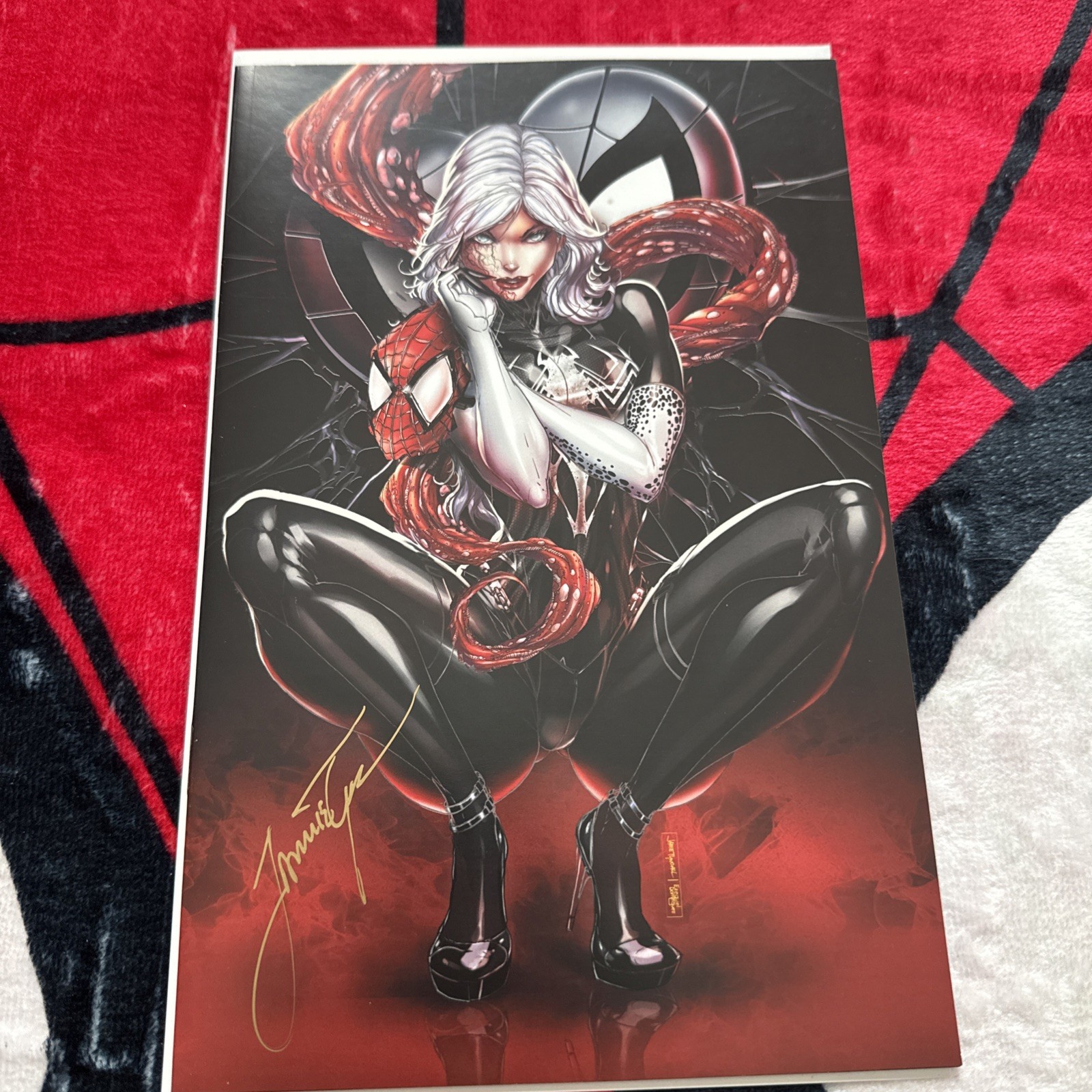 I Make Boys Cry #1 Jamie Tyndall Blackcat Venom Cosplay Signed W COA