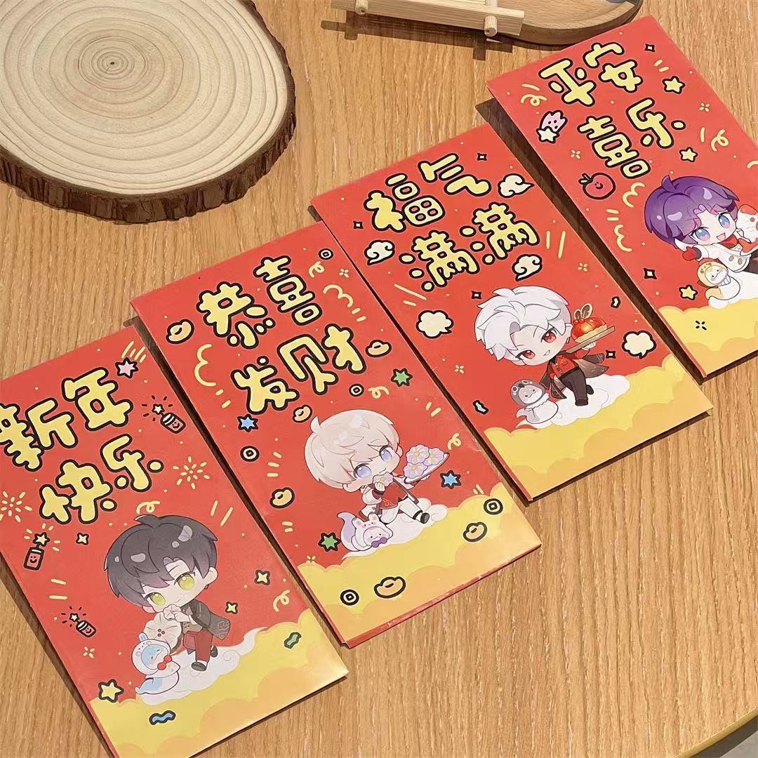 New Year Scrawl Red Packet Love and Deepspace Cosplay Cute Art Craft Envelope