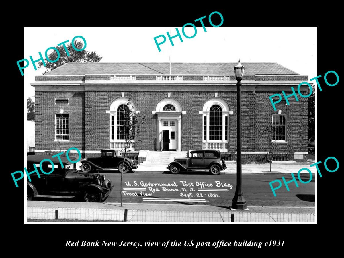 Red Bank New Jersey Us Post Office Building c1931 Old Large Historic Photo