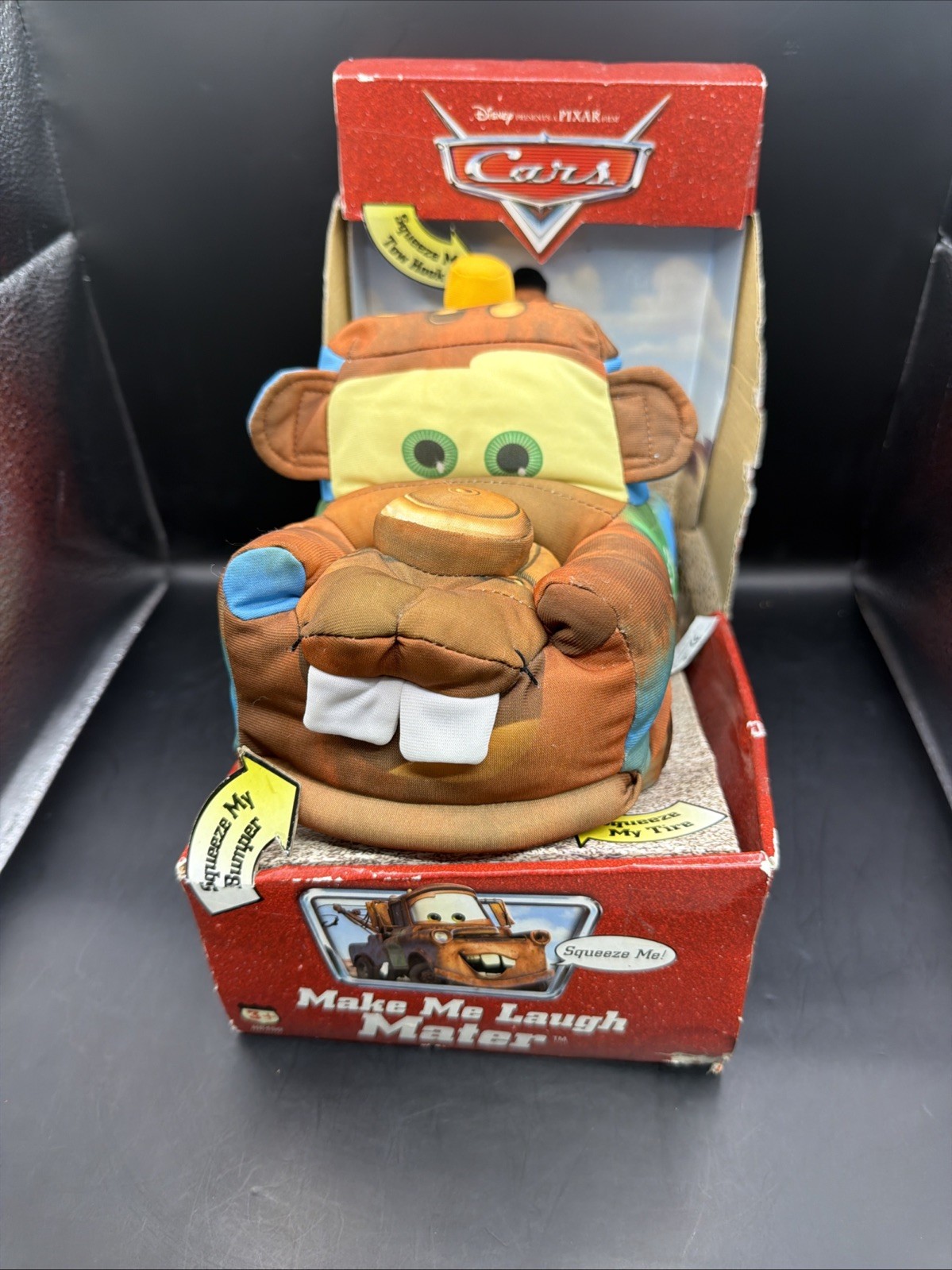 New in Box 2005 Disney Cars Make Me Laugh Mater Talking Plush Toy