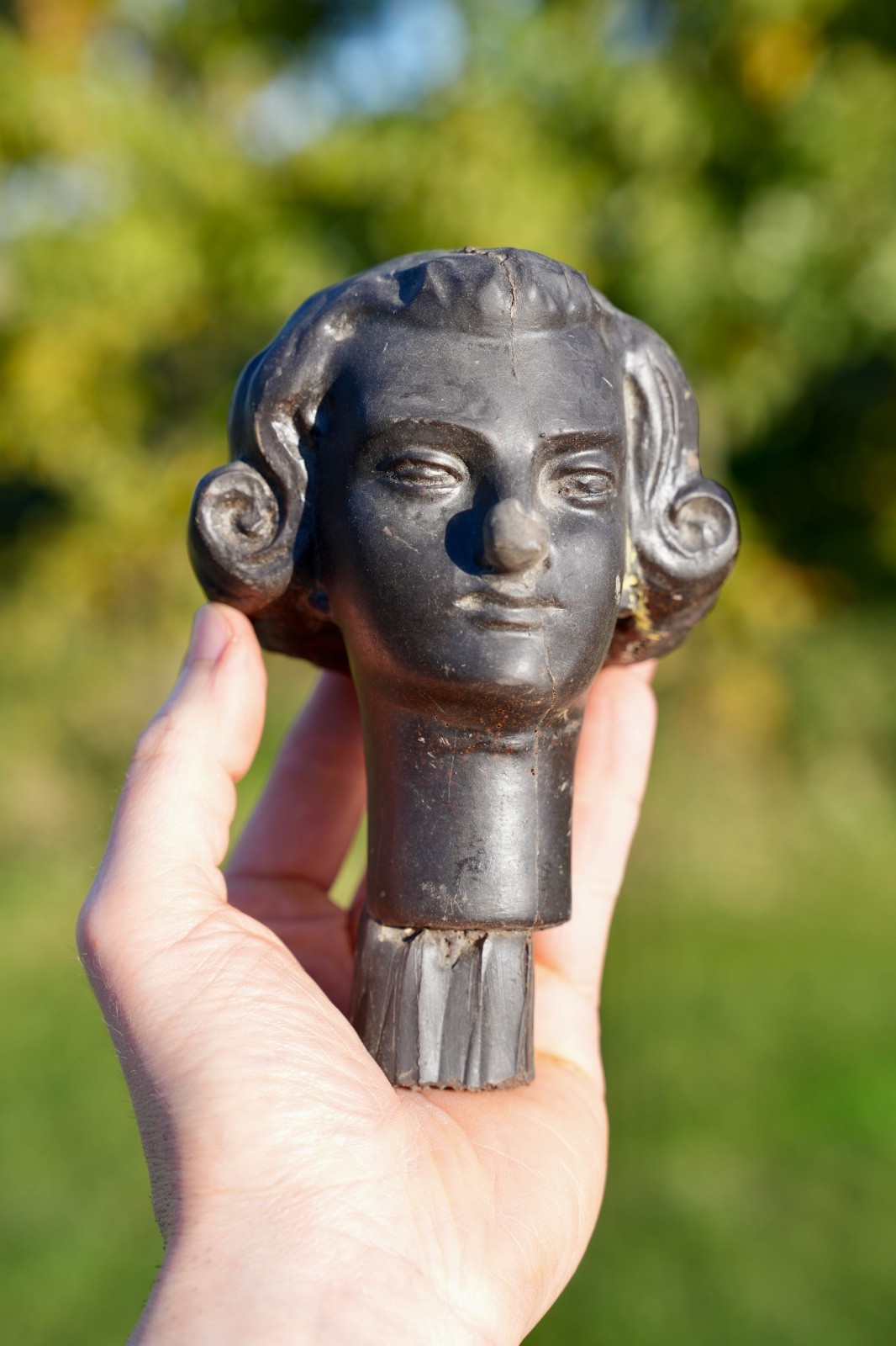 Vintage 1930s Art Deco Female Mannequin Head Bust Countertop Store Display