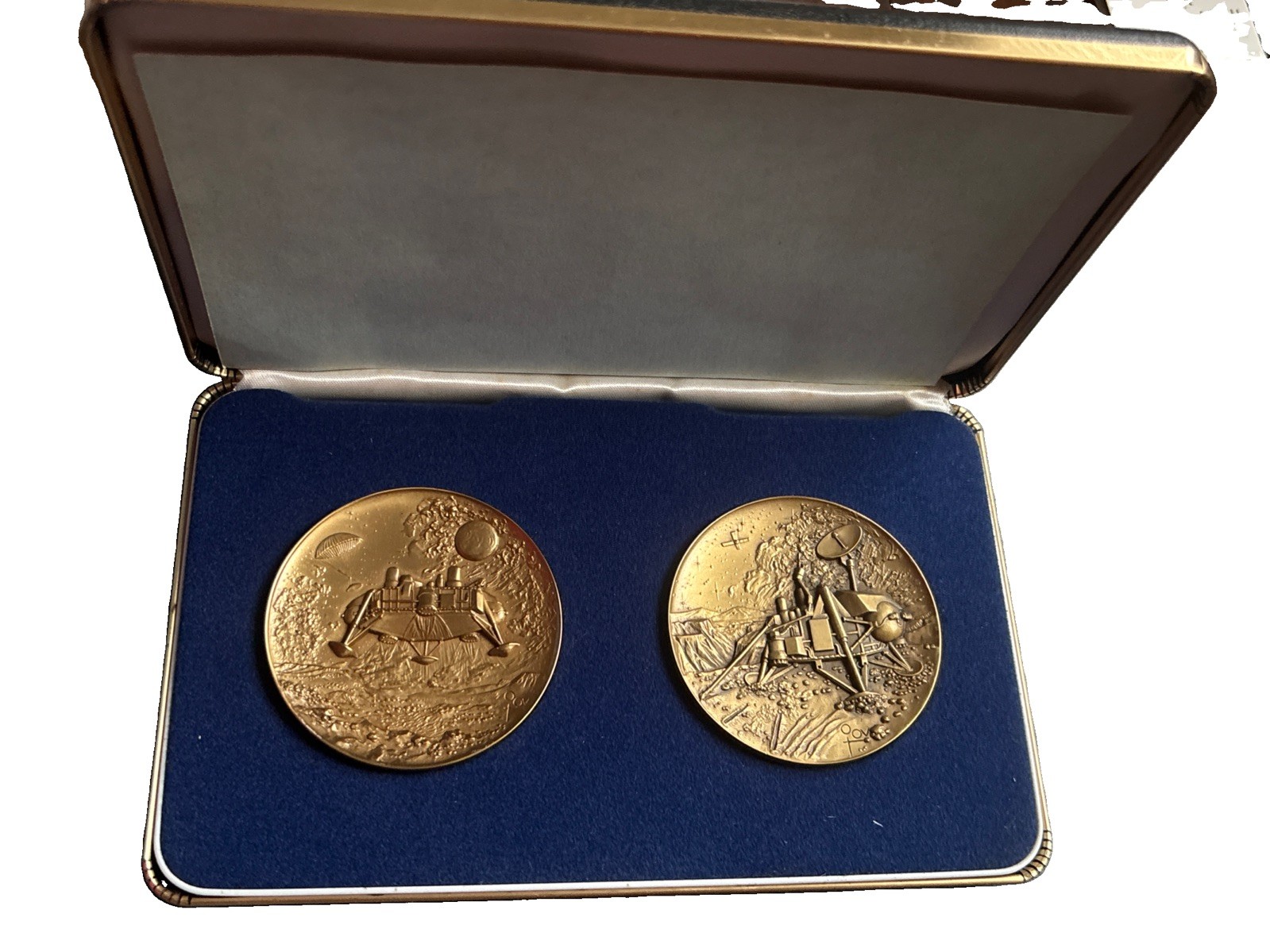 Medallic Art Co NASA 1976 Viking I & II Mars Landers Bronze Medal Set
