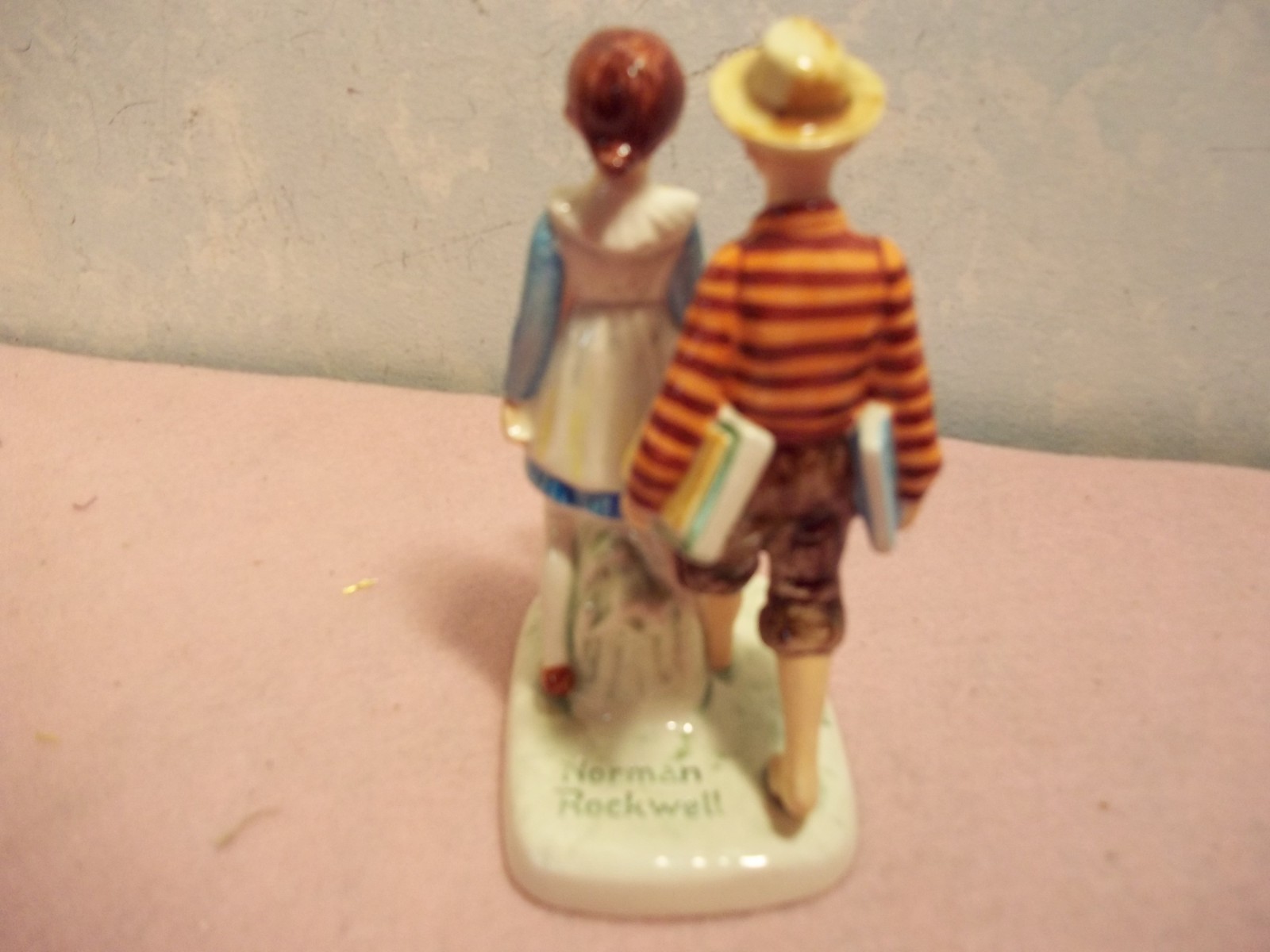 NORMAN ROCKWELL RARE BOY AND GIRL FIGURINE # 1758