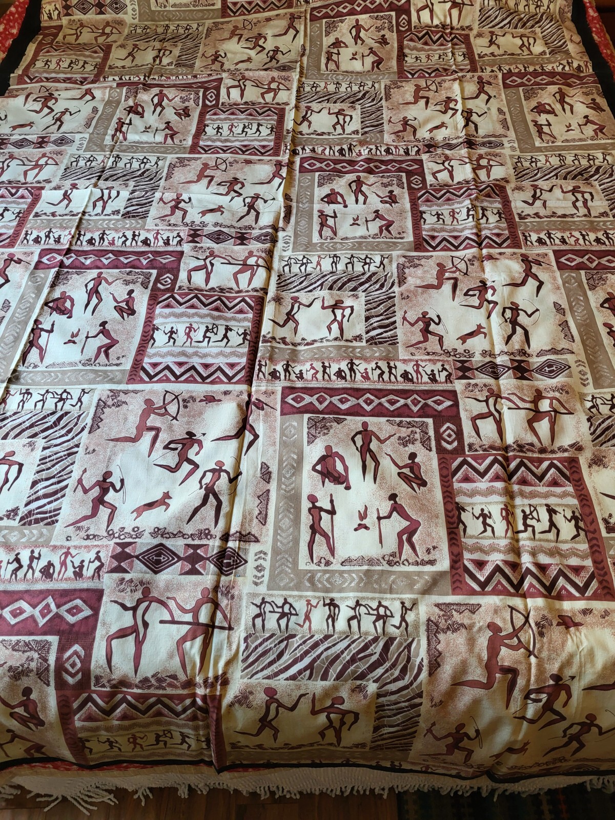 Vintage African Warriors Textile  56