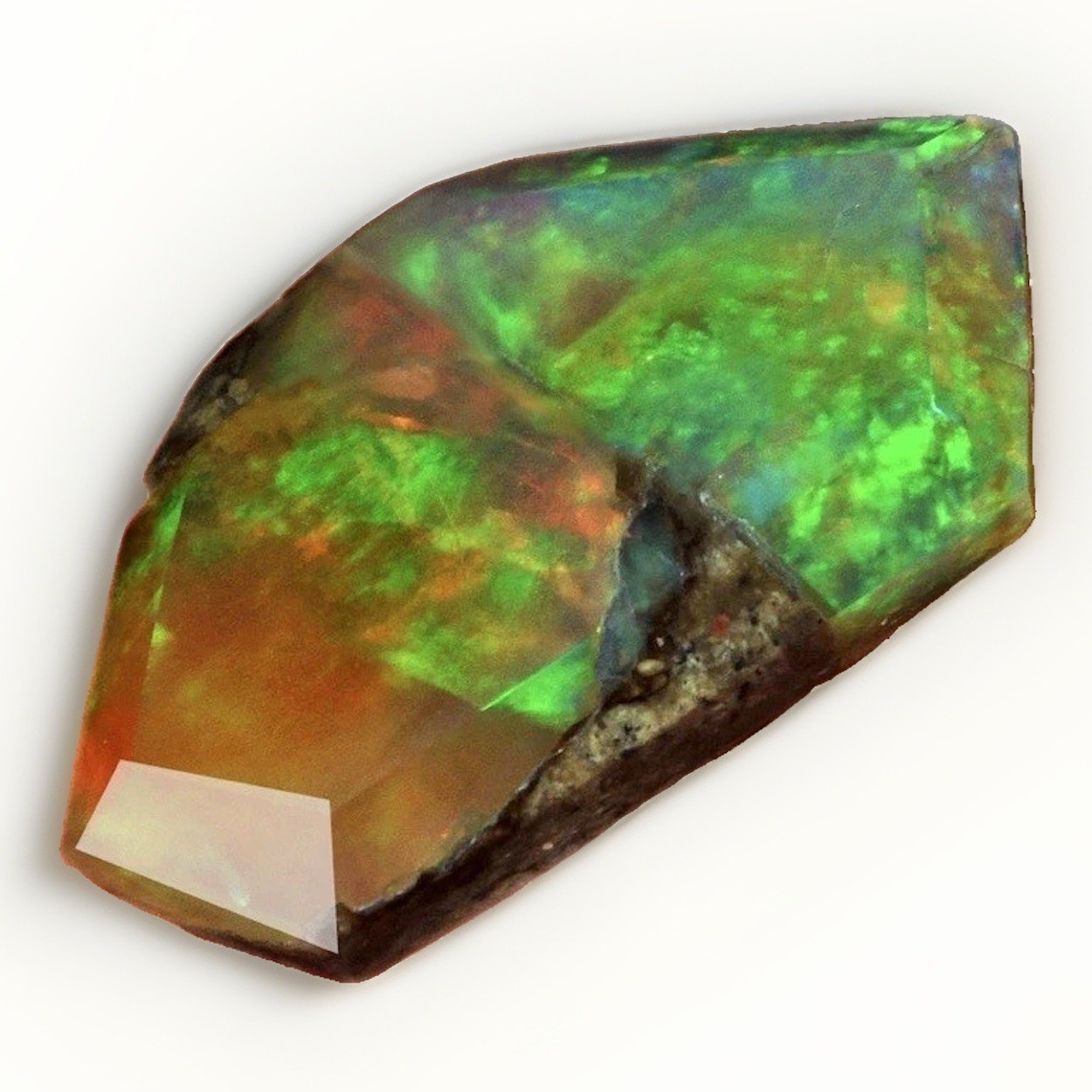 Rare African Black Opal Crystal Natural Raw Play Of Color Gemstone Facet Grade