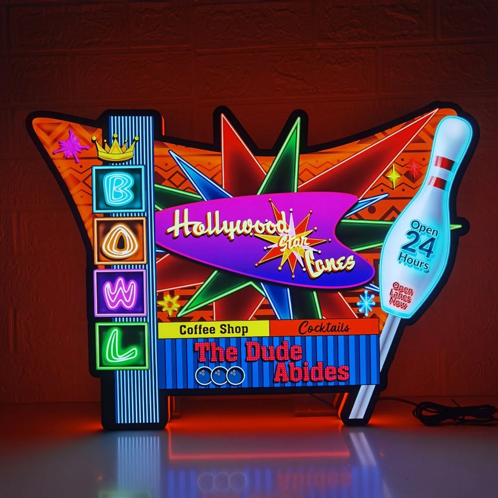 The Big Lebowski Topper Led Lightbox for The Dutch Pinball Pinball Machine