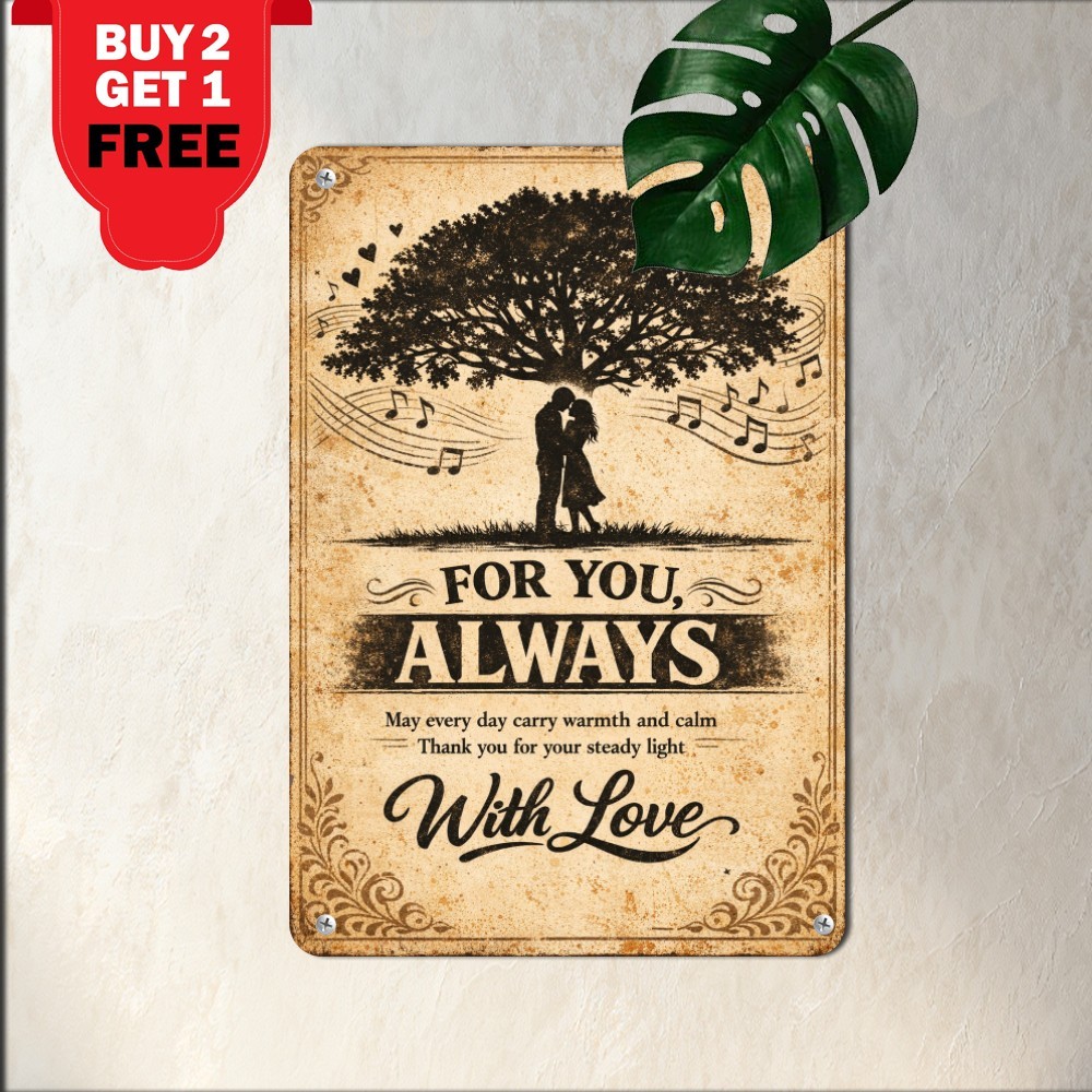 To My Mom Couple Romantic Music Sign Sentimental Motherhood Metal Tin Plaque
