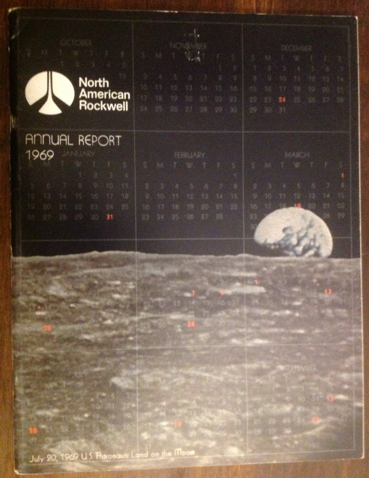 Rockwell 1969 Rare APOLLO Vintage 44 Pages North American Annual Report Moon