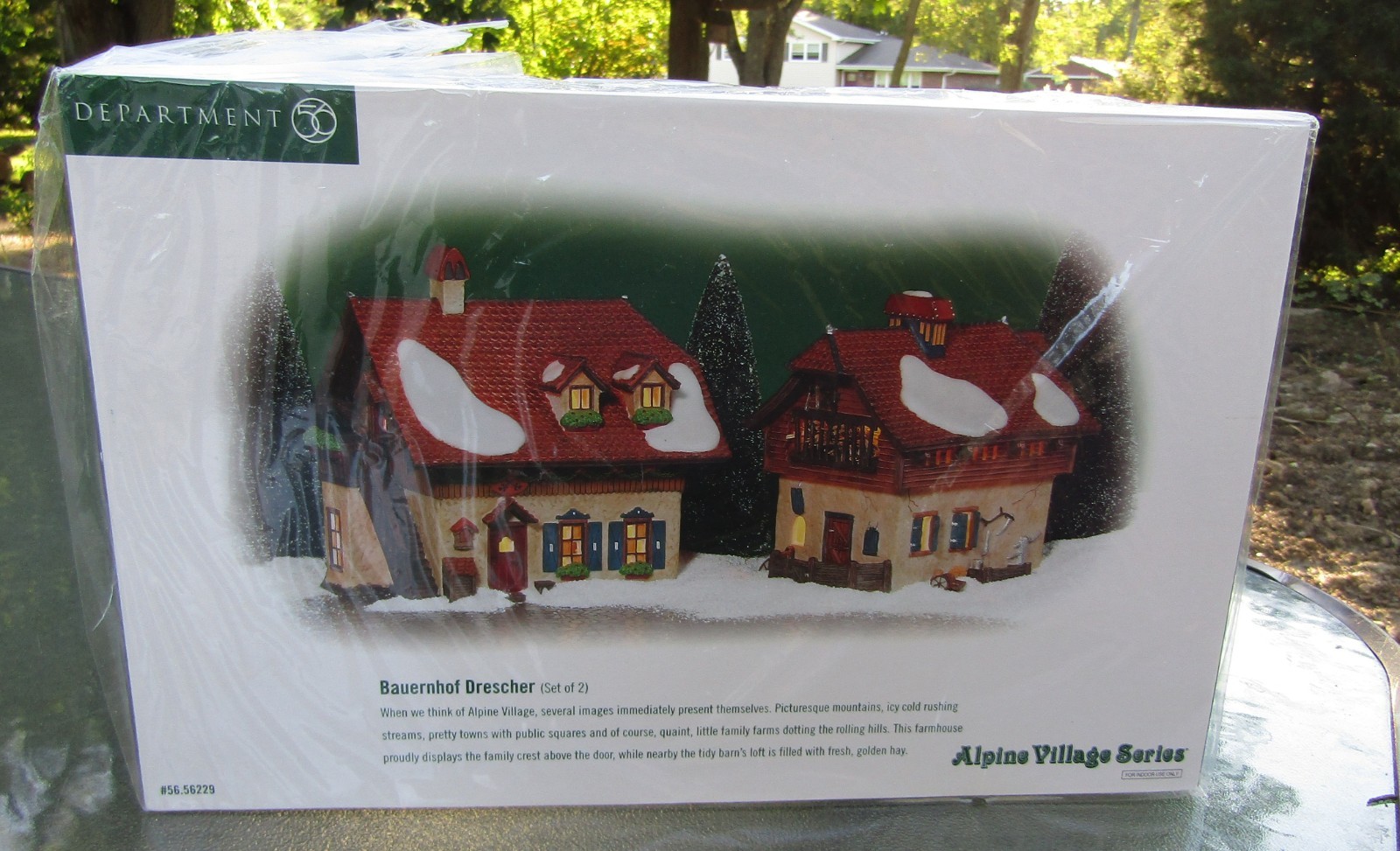 2002 Department 56 Alpine Village Series #56.56229 BAUERNHOF DRESCHER Sealed nos