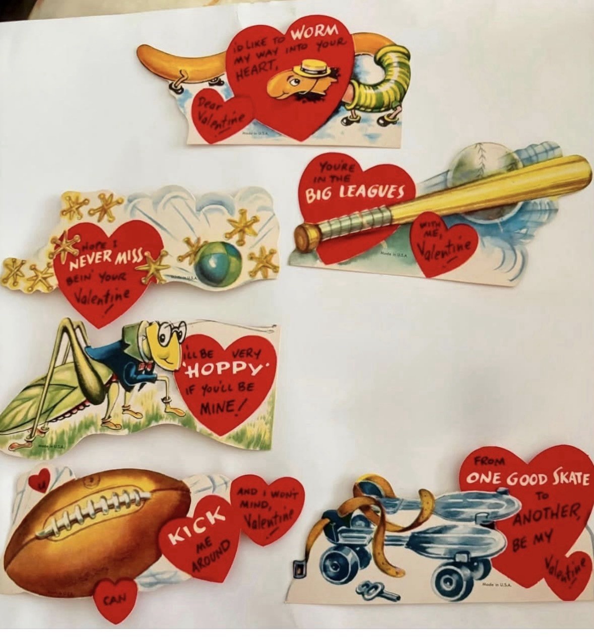 Vintage Valentine Lot Of Six