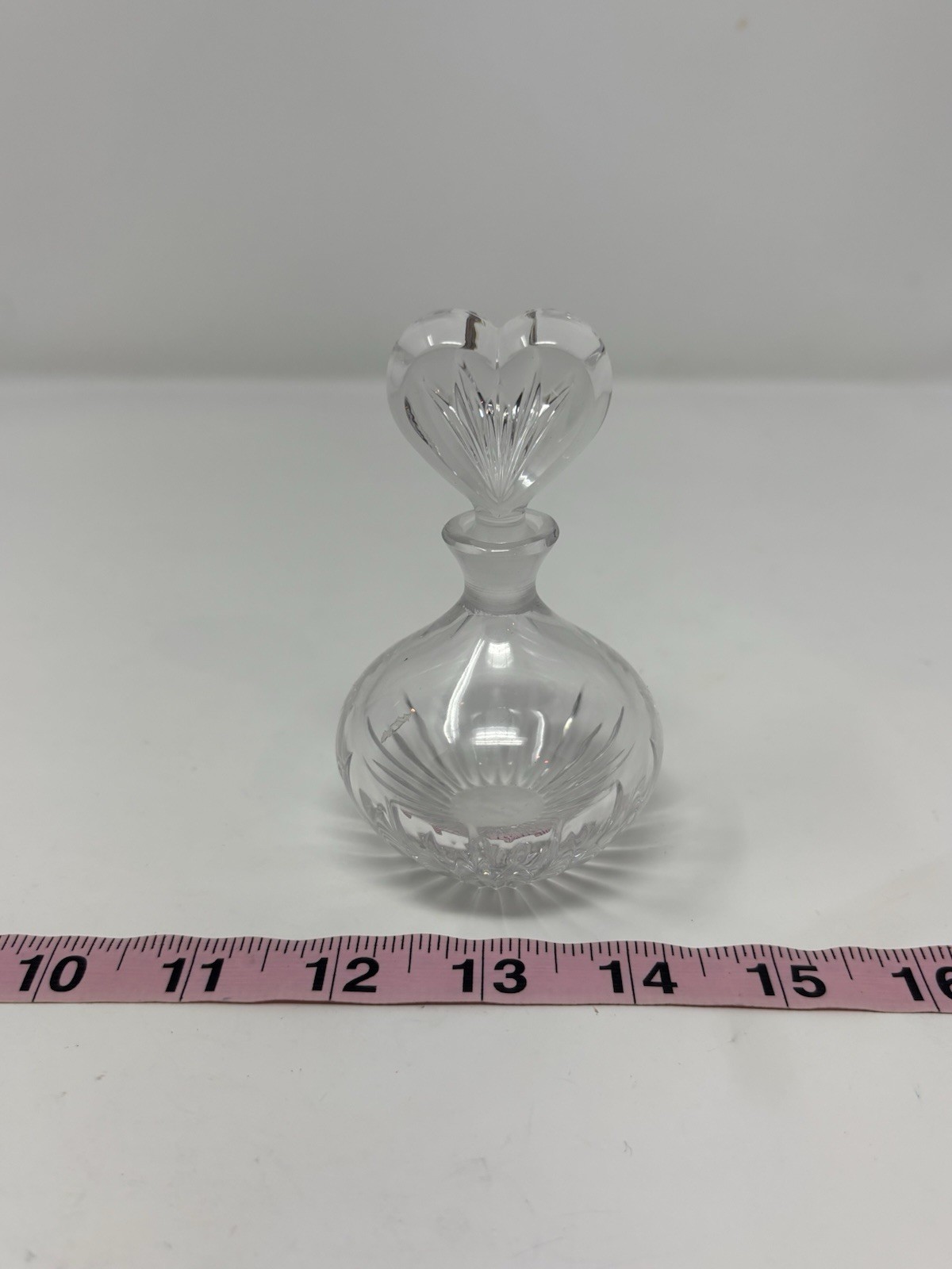 Vintage Marquis by Waterford Crystal Perfume Bottle Heart Shaped Stopper