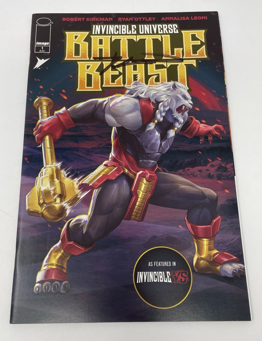 SDCC 2025 Exclusive Comic-Con Variant Cover Battle Beast 1 Signed Robert Kirkman
