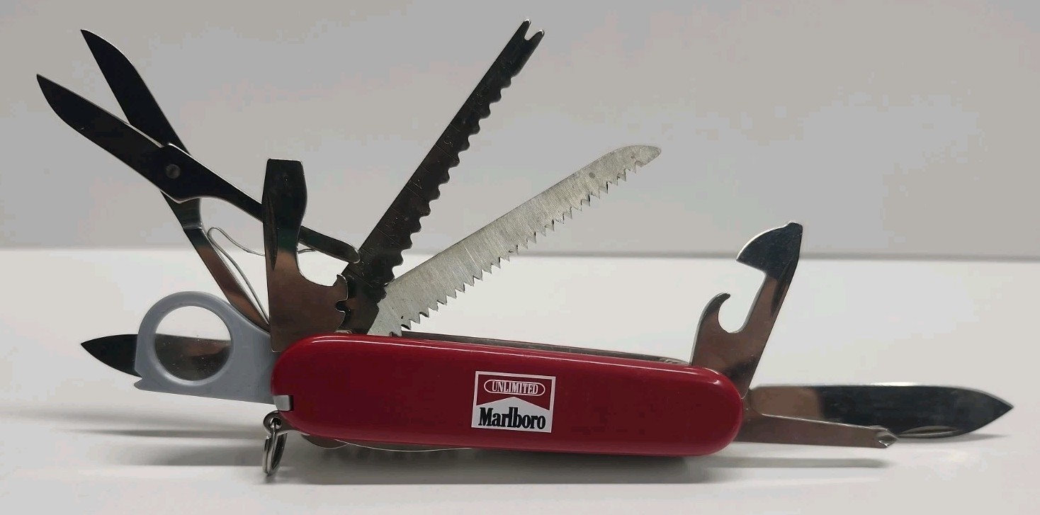 Vintage Victorinox Outdoorsman Swiss Army Knife Marlboro Unlimited 91mm 1990s