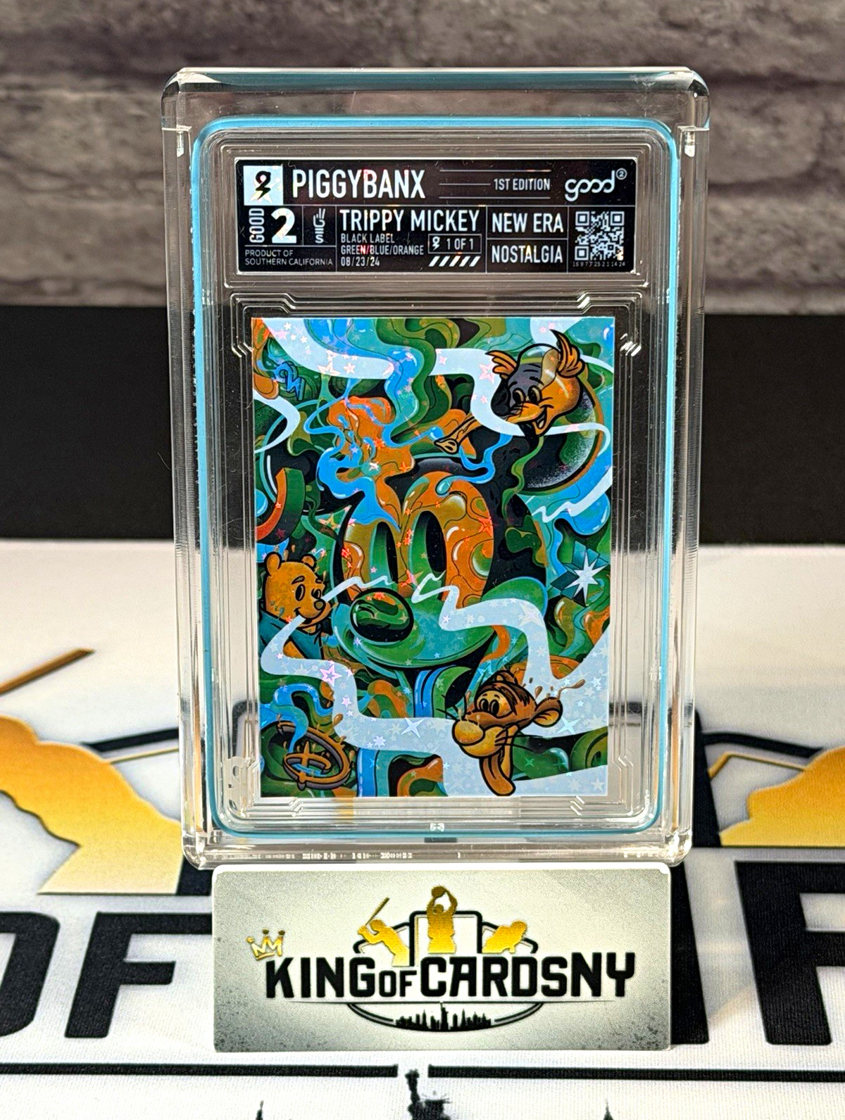2024 PiggyBanx 1st Edition Trippy Mickey Mouse 1/1 Starburst Black Label Disney