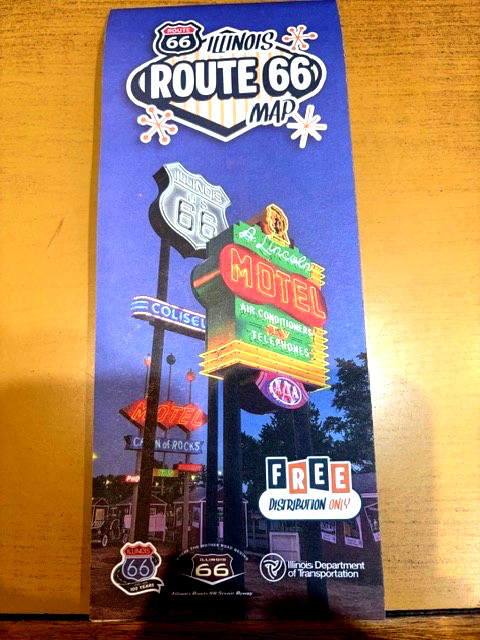 Illinois Route 66 Centennial Map - a very detailed piece of Illinois history