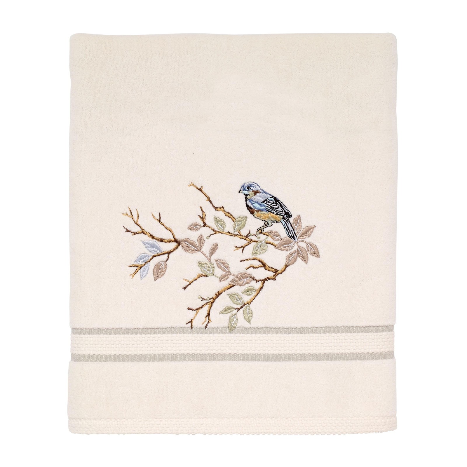 Avanti Linens Love Nest Bath Towel - 100% Cotton, Ivory/Off-white