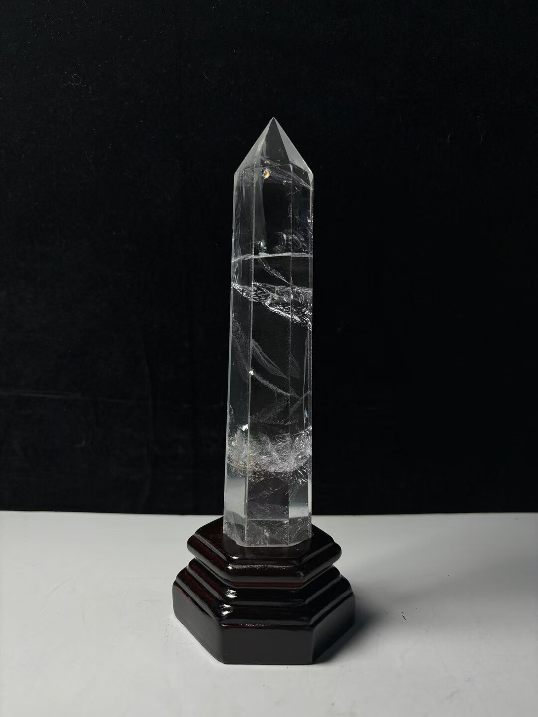 1.18LB Top Natural Clear Quartz Obelisk Healing Crystals Balance Chakras Reiki