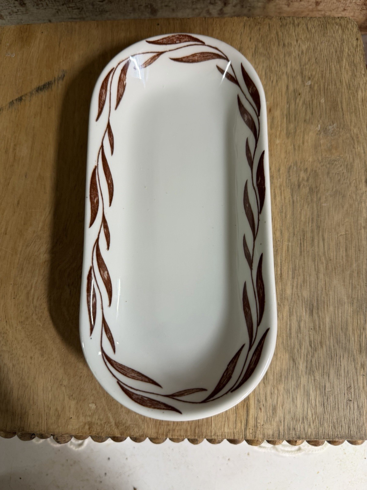 Vintage RARE 1966 Mayer China Company Manger Hotel Olive Boat Relish Tray