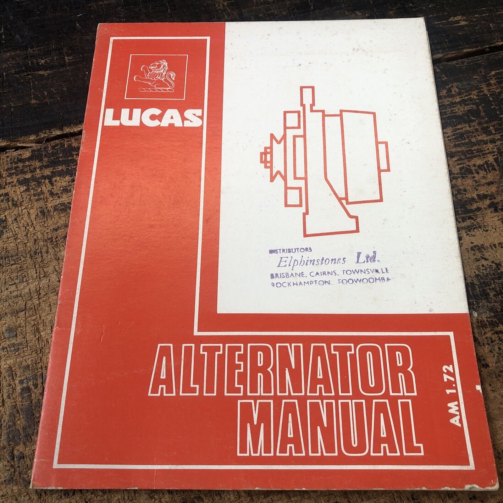 Lucas Alternator Manual AM1.72 Australian 