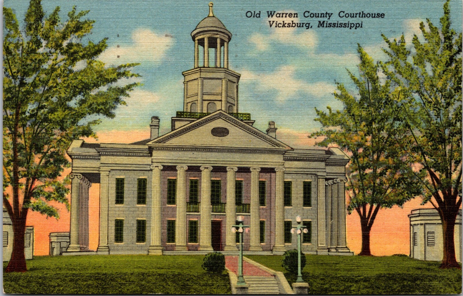 Old Warren County Courthouse, Vicksburg, Mississippi - Postcard