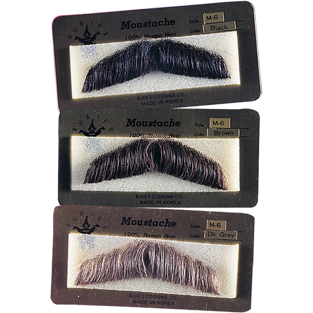 HUMAN HAIR GENT GENTLEMAN MOUSTACHE COSTUME MUSTACHE BARBER OLD WEST GUNSLINGER