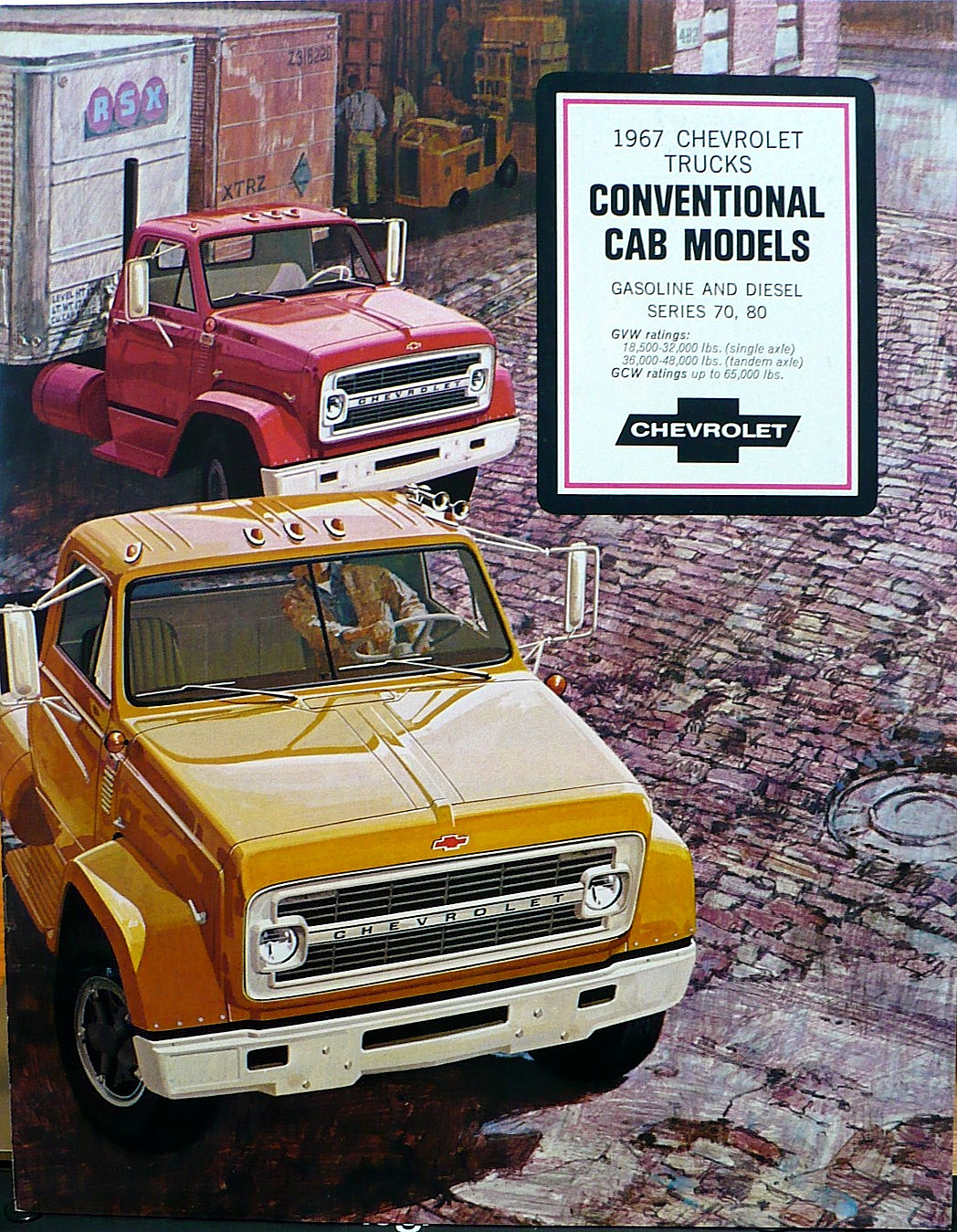 1967 GMC  CONVENTIONAL CAB MODELS  70-80 SERIES  BROCHURE 8 MODELS